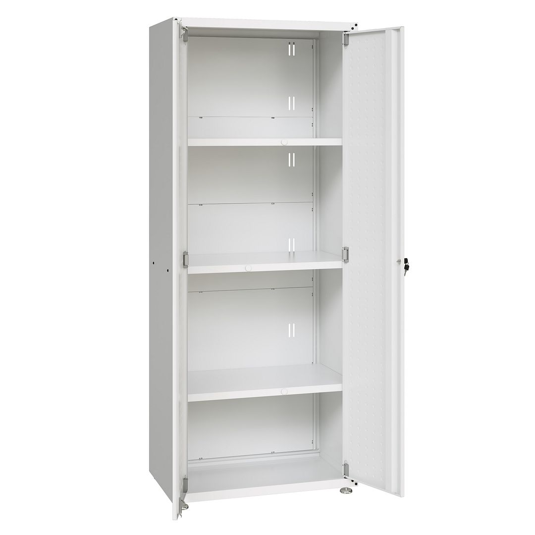 Fortress Textured Metal 75.4-inch Garage Cabinet w/4 Adjustable Shelves