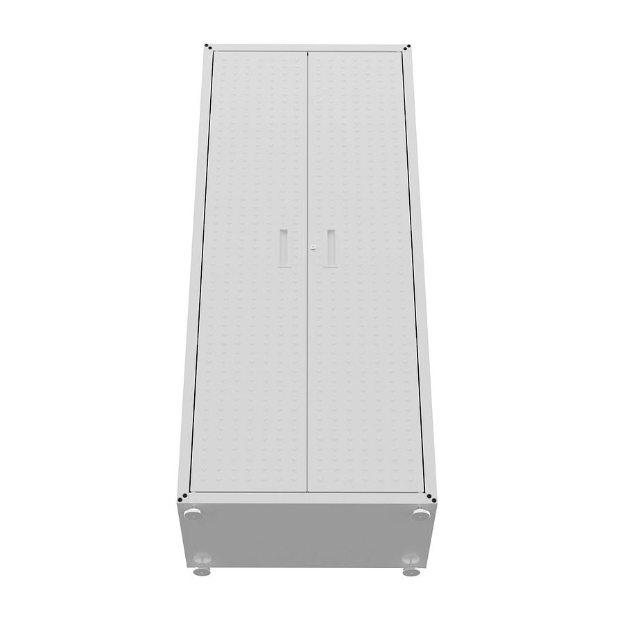 Fortress Textured Metal 75.4-inch Garage Cabinet w/4 Adjustable Shelves