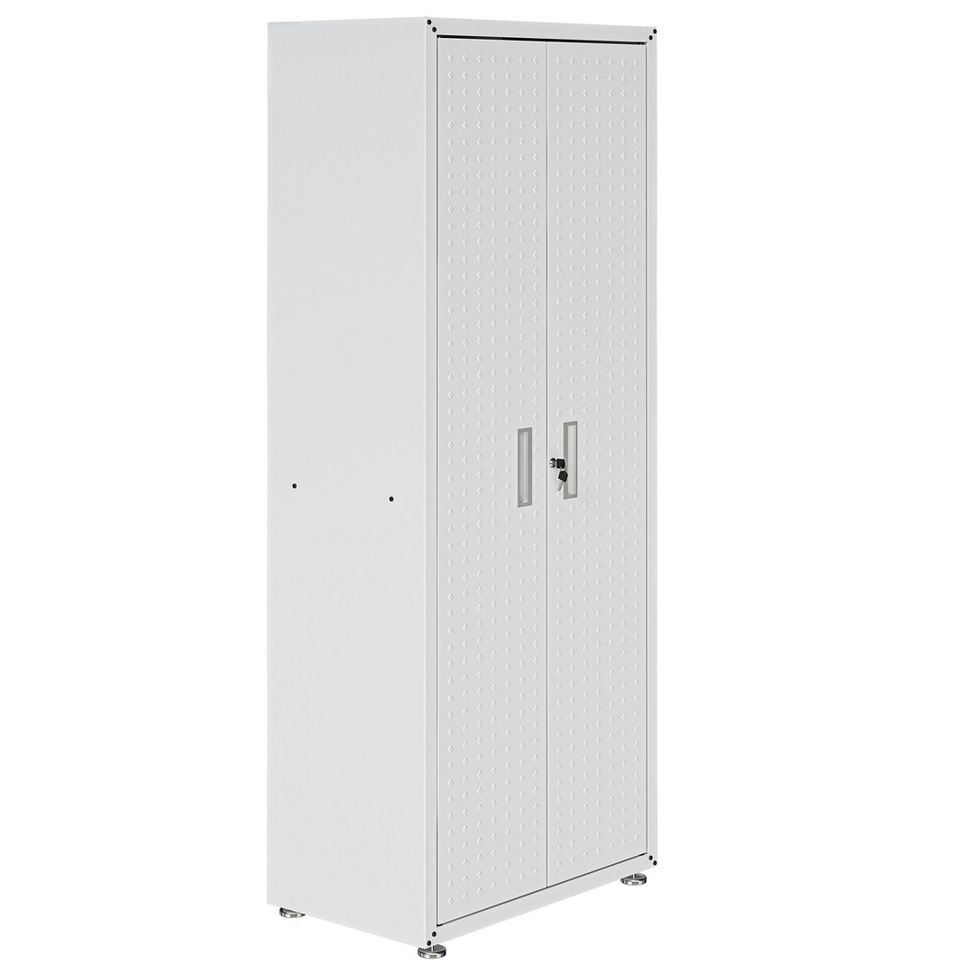 Fortress Textured Metal 75.4-inch Garage Cabinet w/4 Adjustable Shelves