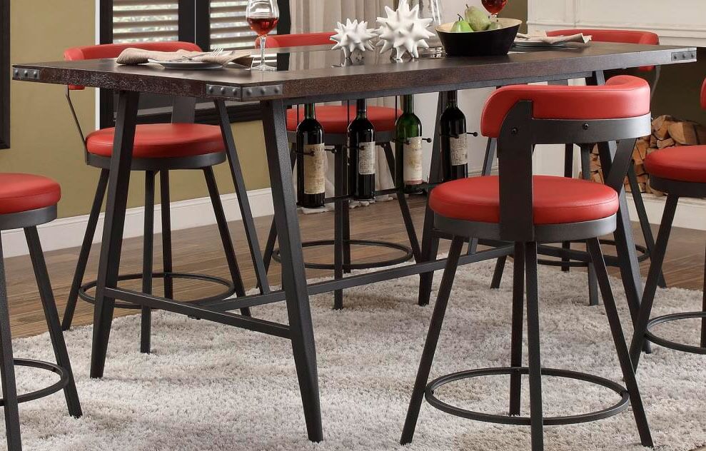 Appert Industrial Rectangular Counter Height Table by Homelegance