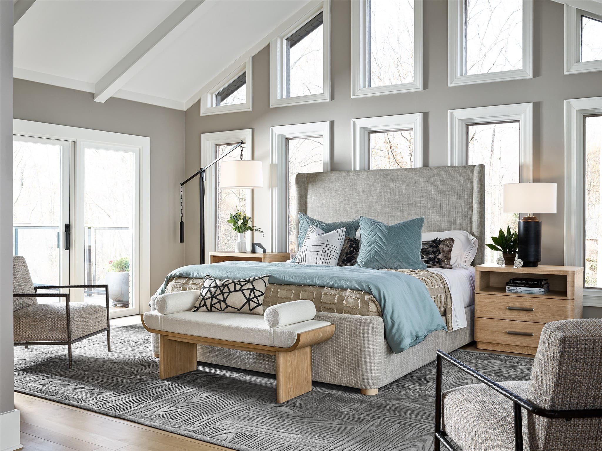 Daybreak Fabric Panel Bed, King Size 