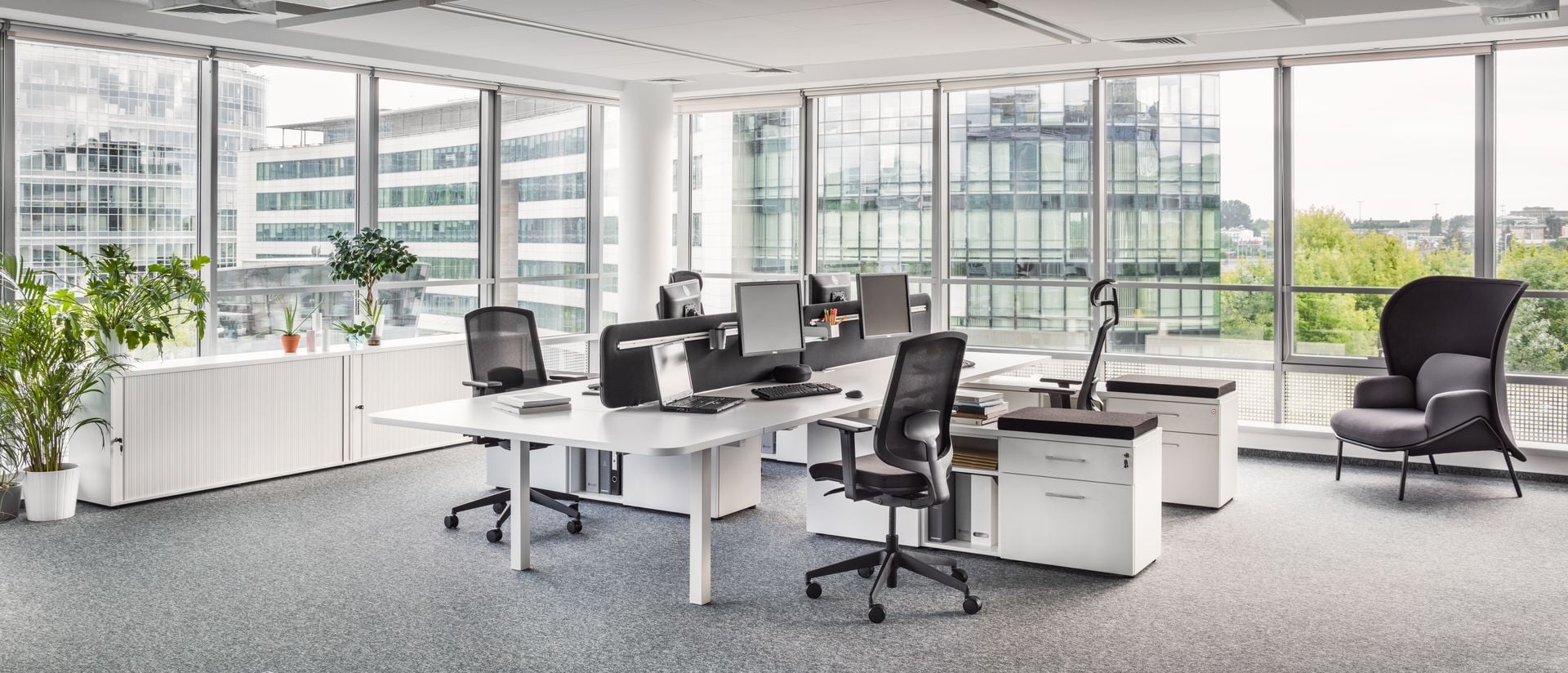 Standard Office W63" Tambour Cabinet w/2 Shelves & Lockable Door