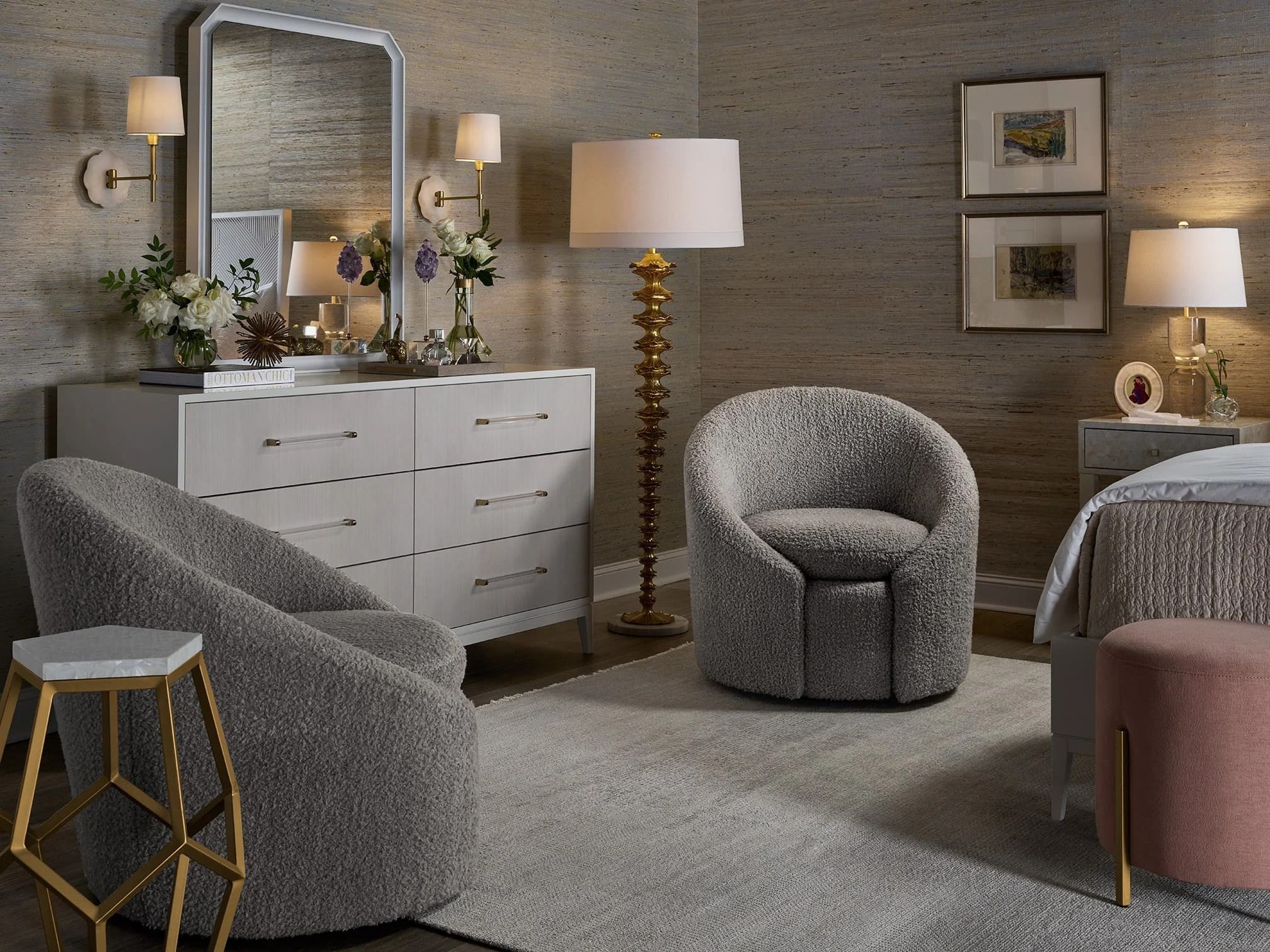 Brentwood Wood Double Dresser w/6 Drawers