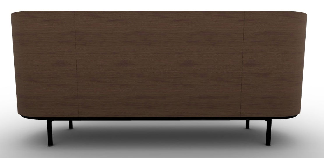 Lake Wood/Ceramic/Metal Sideboard w/4 Doors
