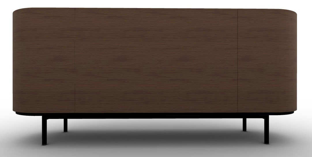 Lake Wood/Ceramic/Metal Sideboard w/4 Doors