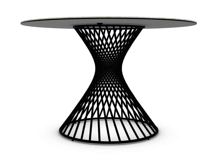 Vortex Metal/Ceramic Round Dining Table