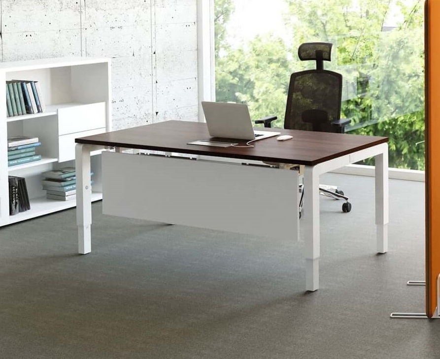 YAN_C 70" MFC Top Rectangular Office Desk w/Manual Height Adjustment