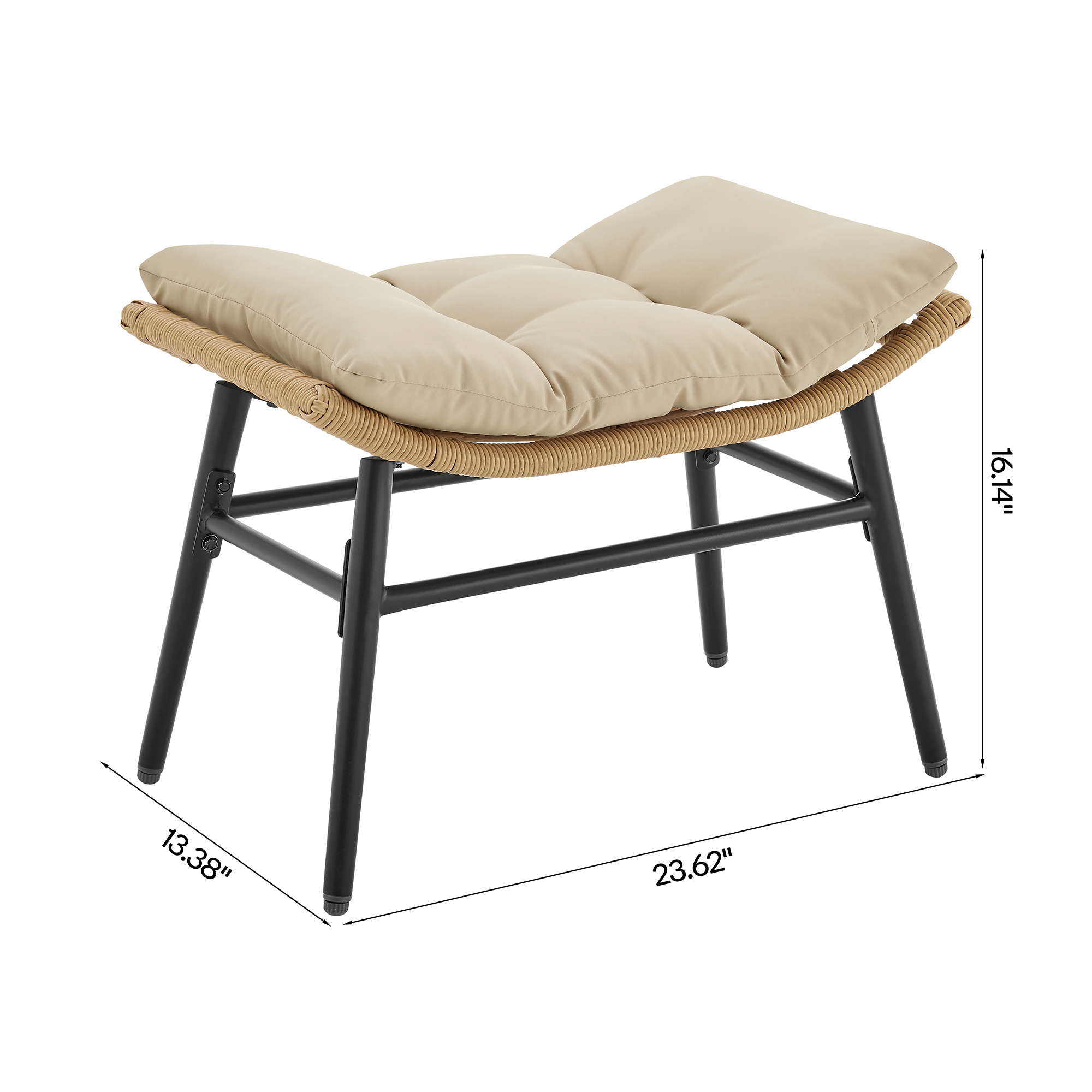 Benson 6-Piece Patio Rocking Chair Set w/Ottomans & Tables