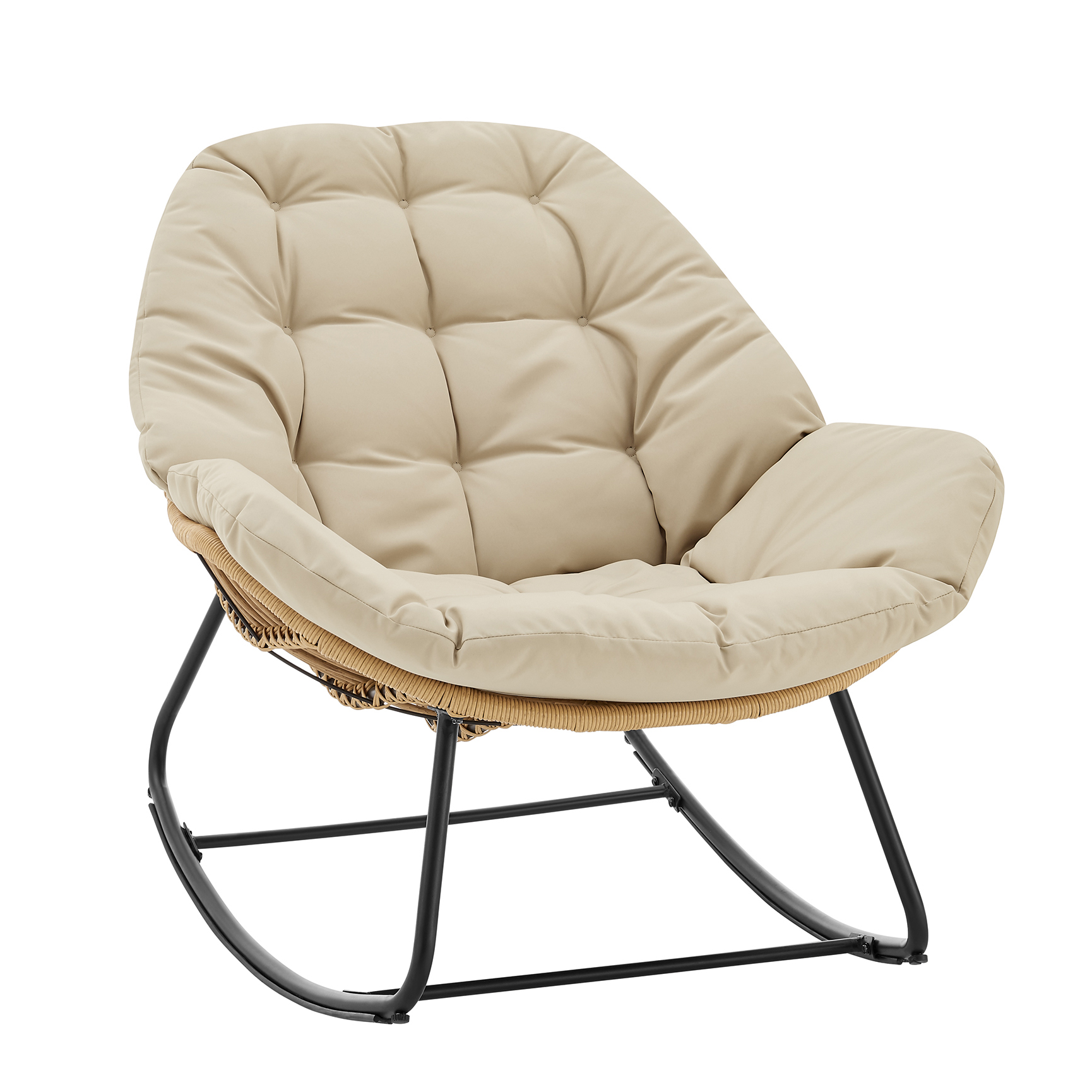 Benson 6-Piece Patio Rocking Chair Set w/Ottomans & Tables