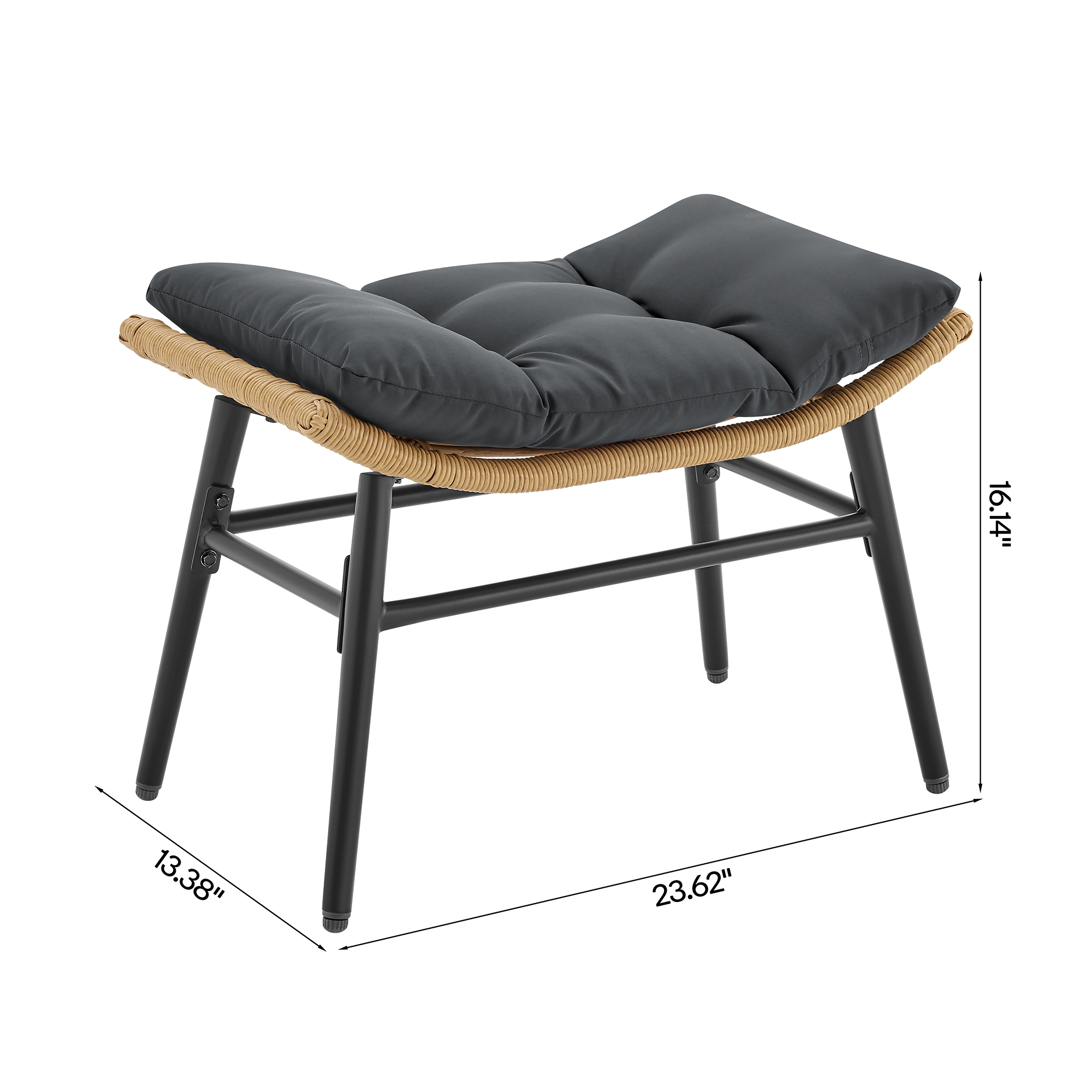 Benson 6-Piece Patio Rocking Chair Set w/Ottomans & Tables