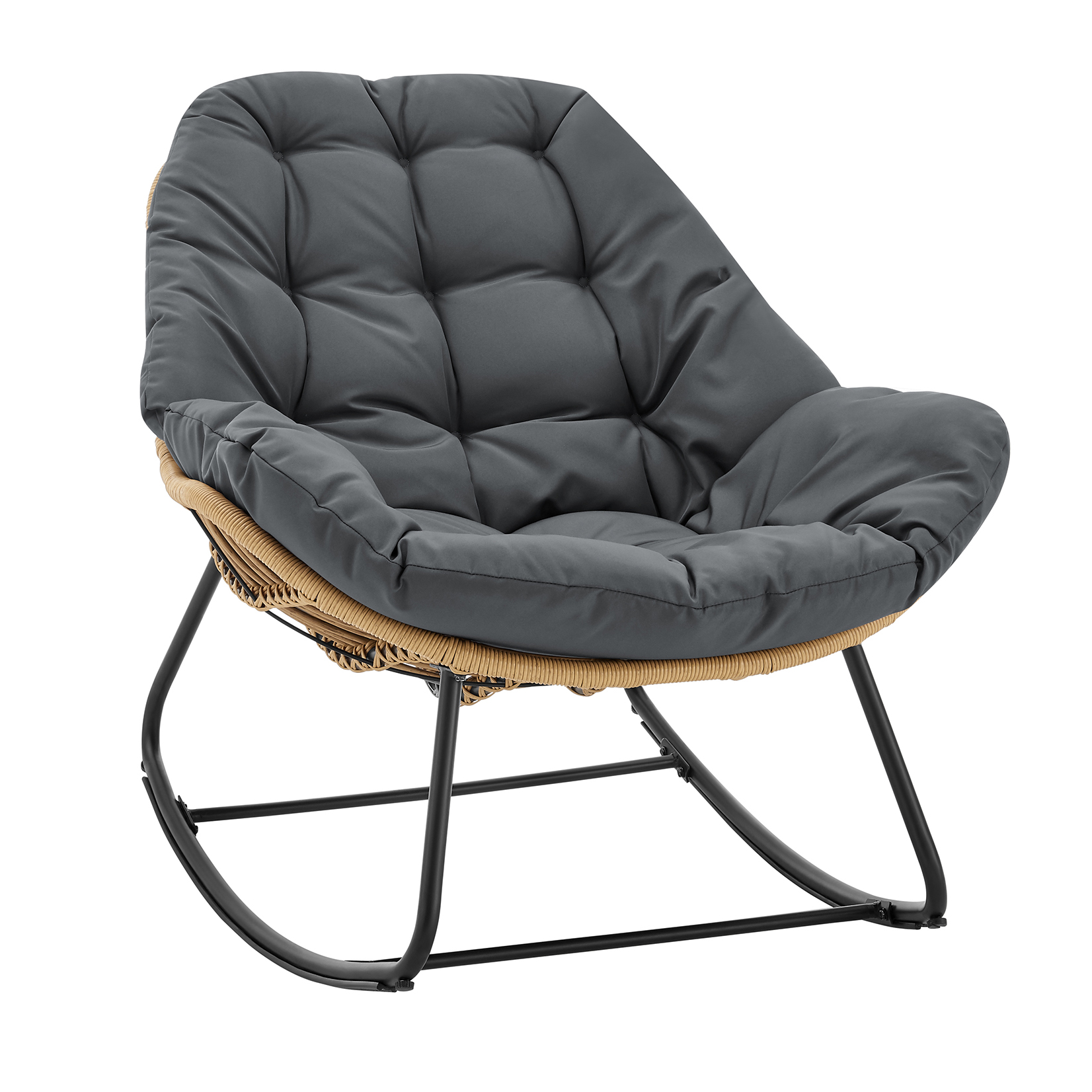 Benson 6-Piece Patio Rocking Chair Set w/Ottomans & Tables