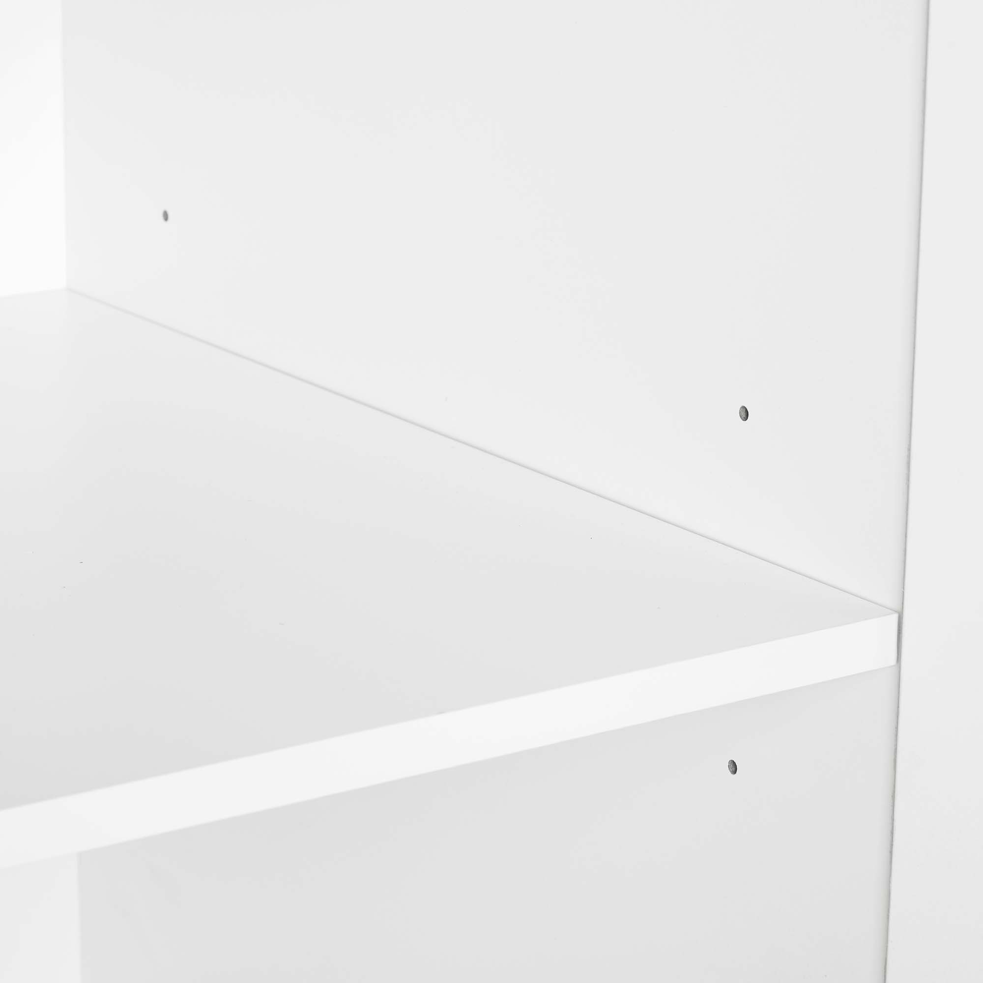 Lee Freestanding 2-Piece Wardrobe Closet w/1 Hanging Rod, 4 Drawers & 5 Shelves 