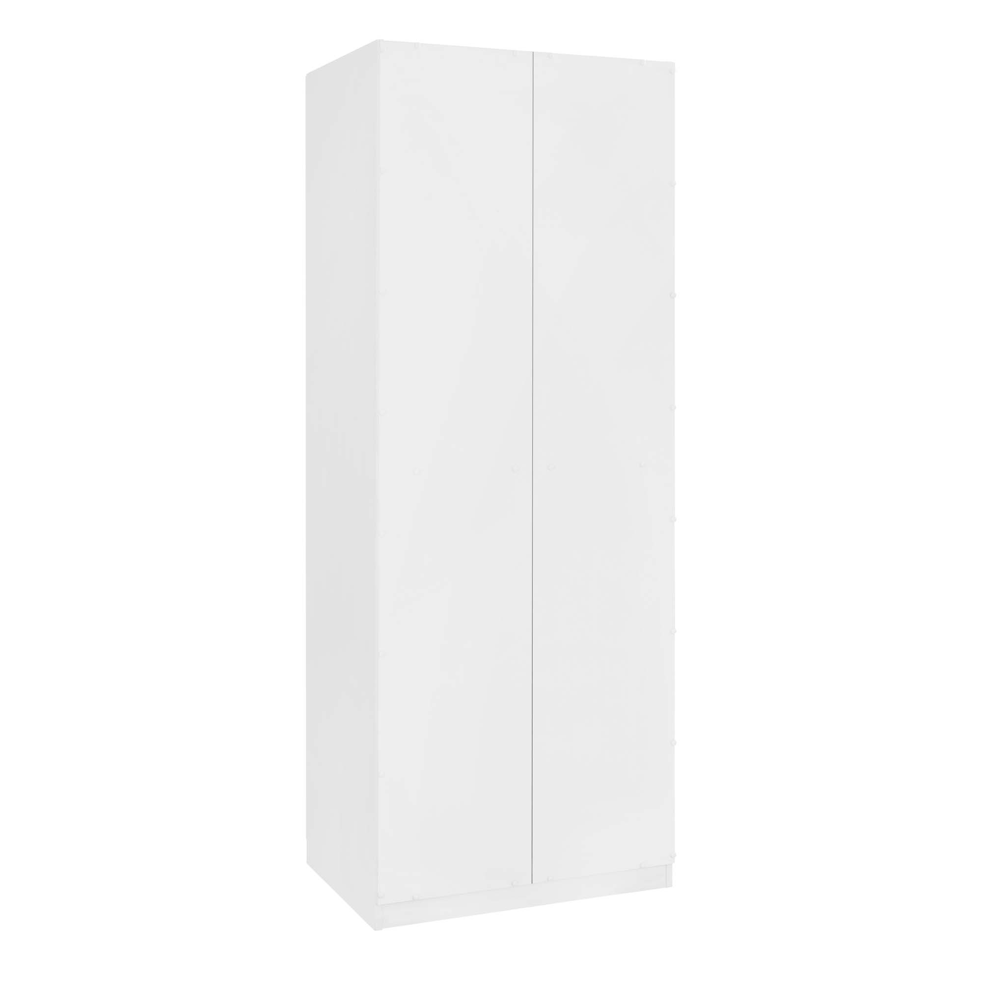 Lee Freestanding 2-Piece Wardrobe Closet w/1 Hanging Rod, 2 Drawers, 3 Shoe Shelves & 5 Shelves 