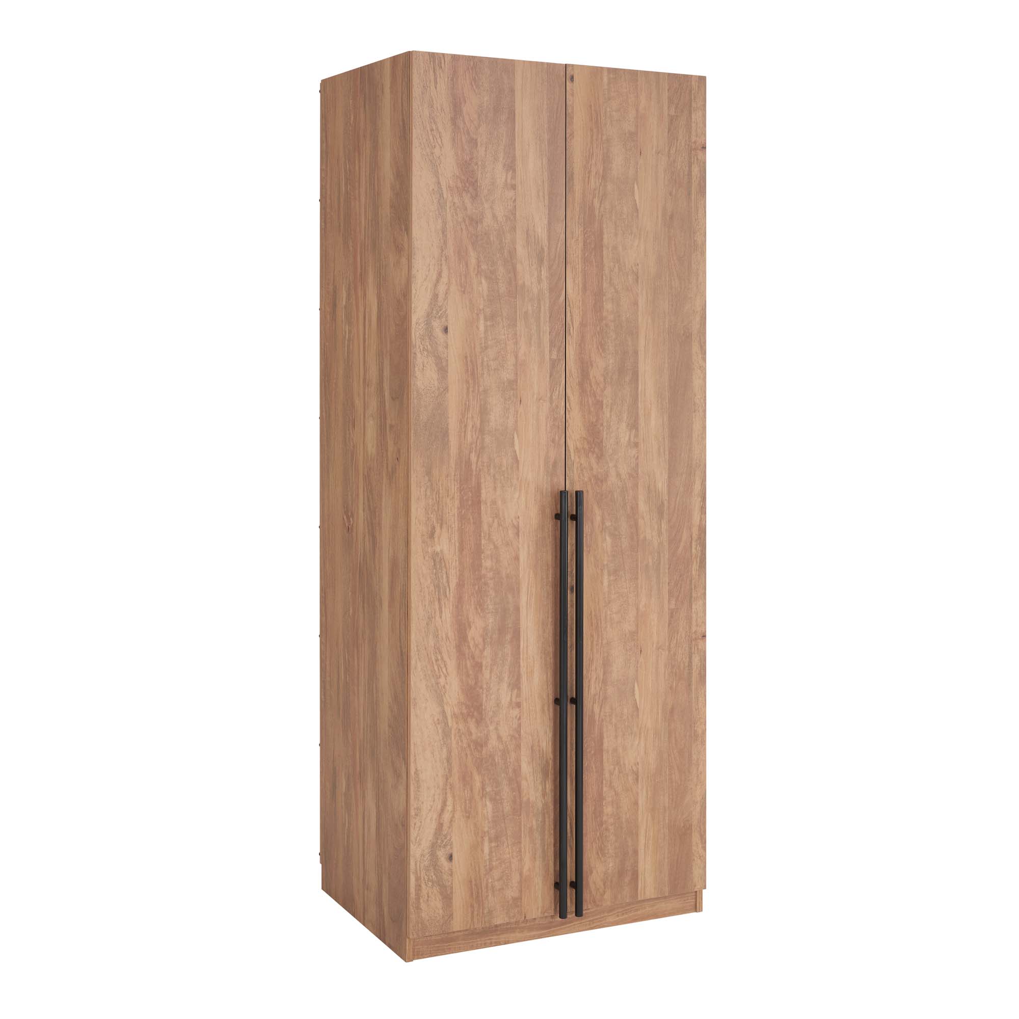 Lee Freestanding 2-Piece Wardrobe w/2 Hanging Rods, 2 Drawers, 3 Shoe Shelves & 2 Shelves 