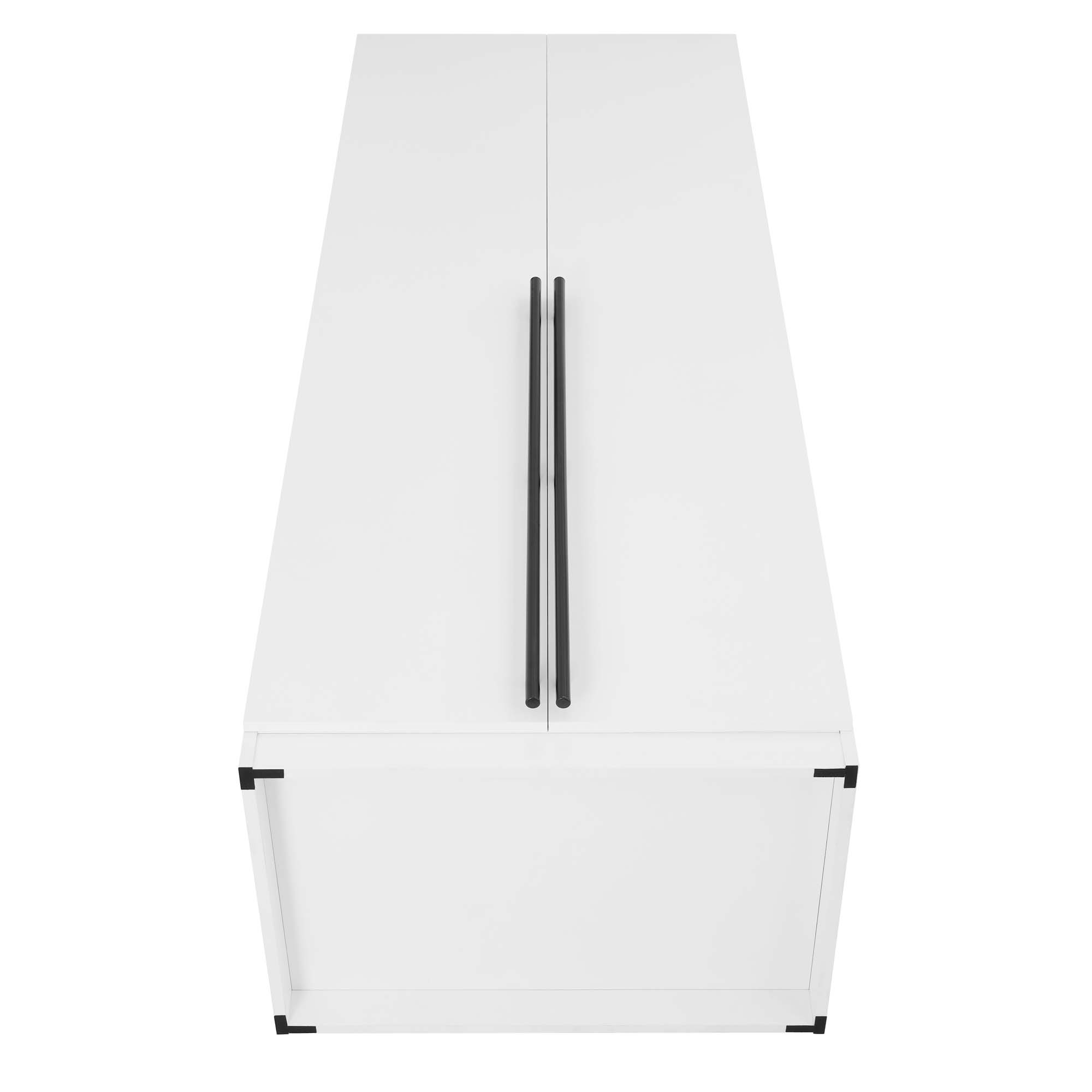 Lee Freestanding 2-Piece Wardrobe Closet 3.0 w/1 Hanging Rod, 3 Shoe Shelves & 1 Basic Shelf 