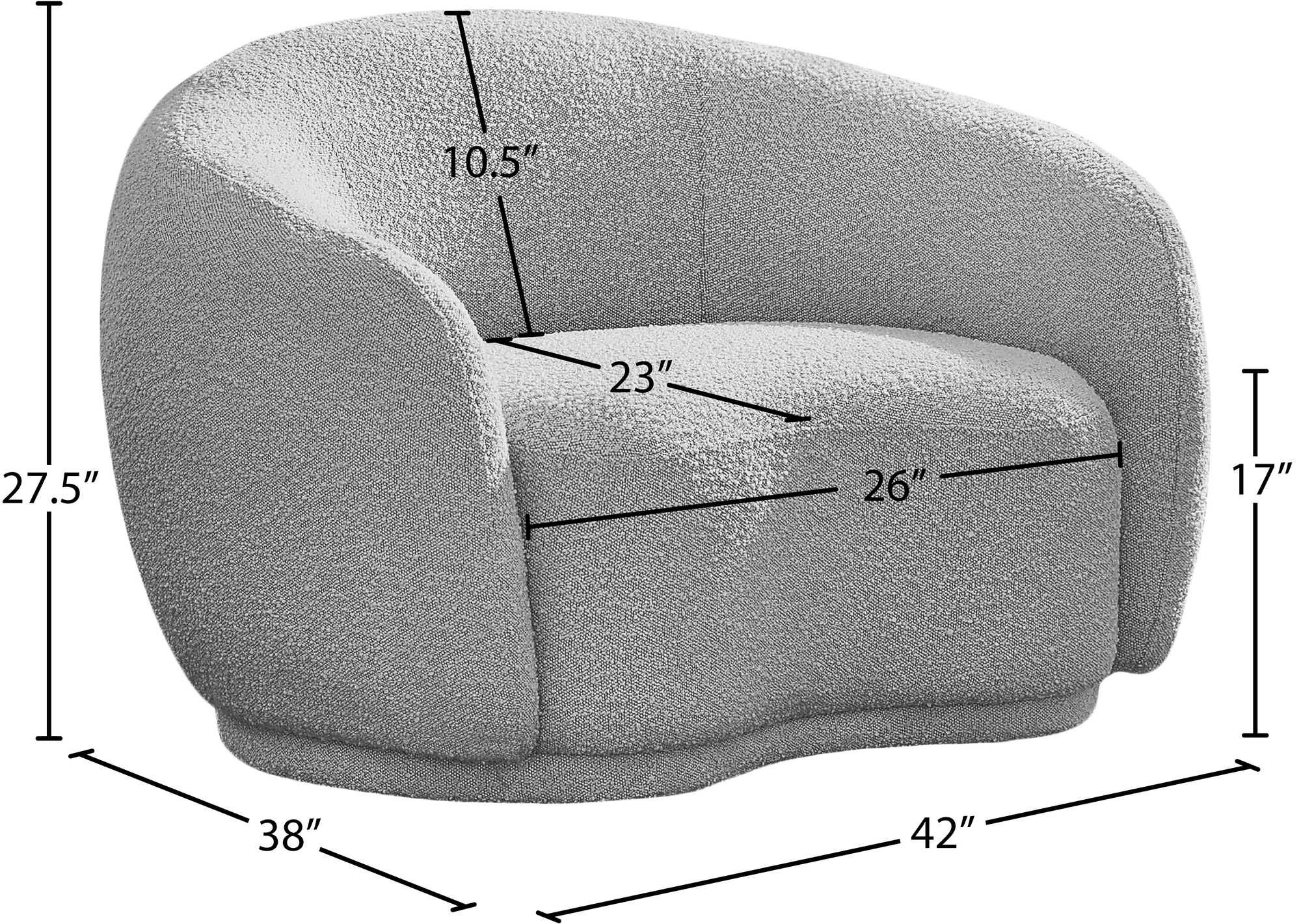 Hyde Boucle Fabric Chair