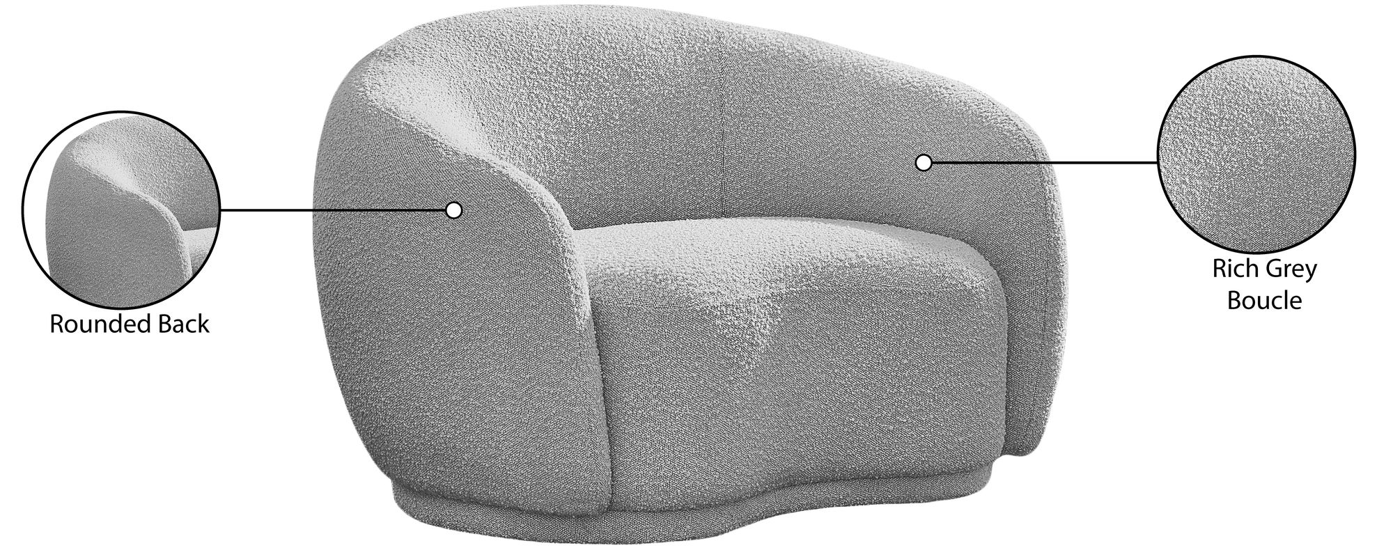 Hyde Boucle Fabric Chair