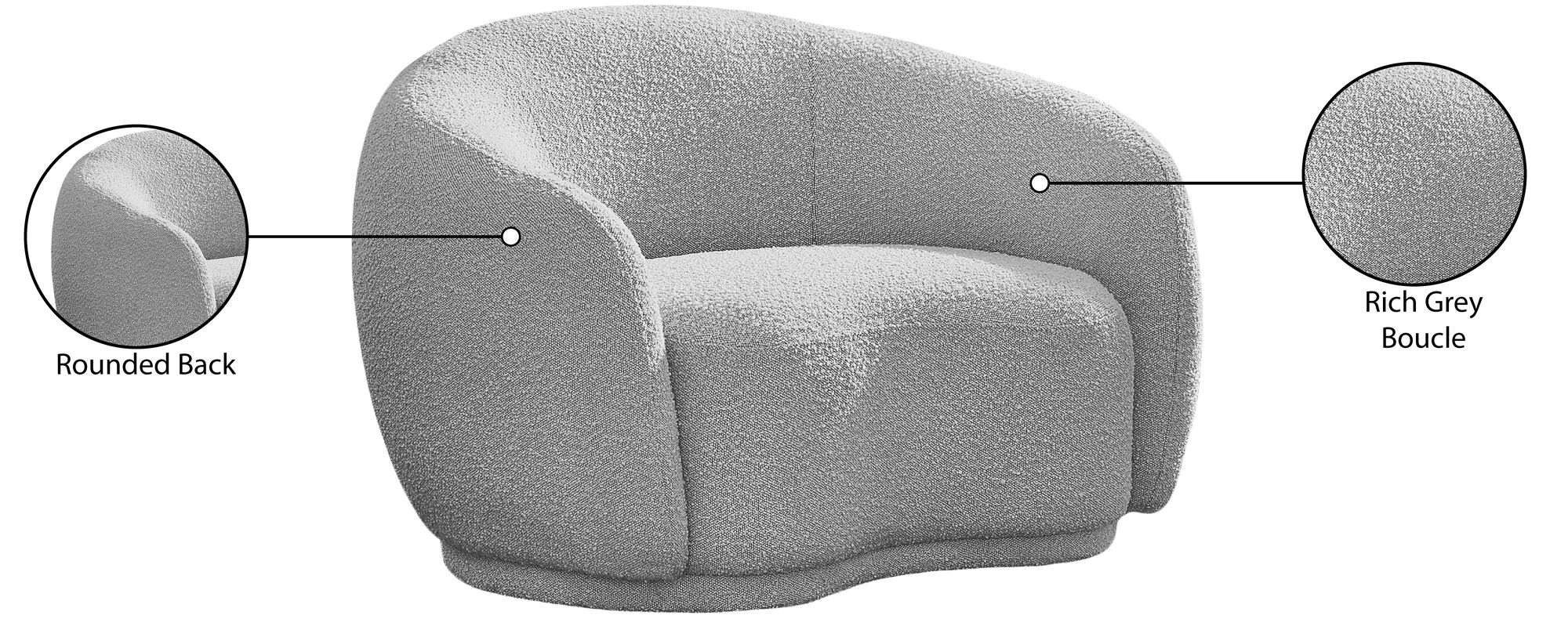 Hyde Boucle Fabric Chair