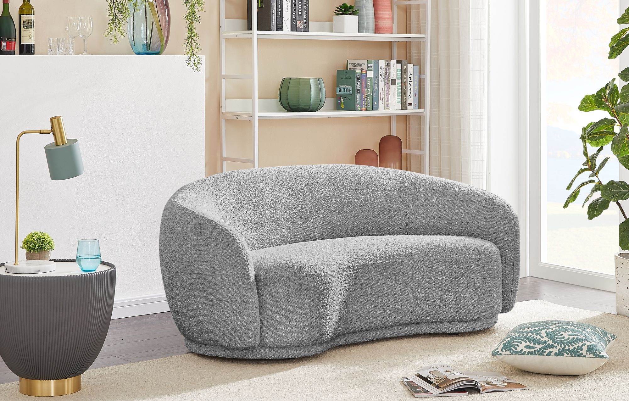 Hyde Boucle Fabric Loveseat