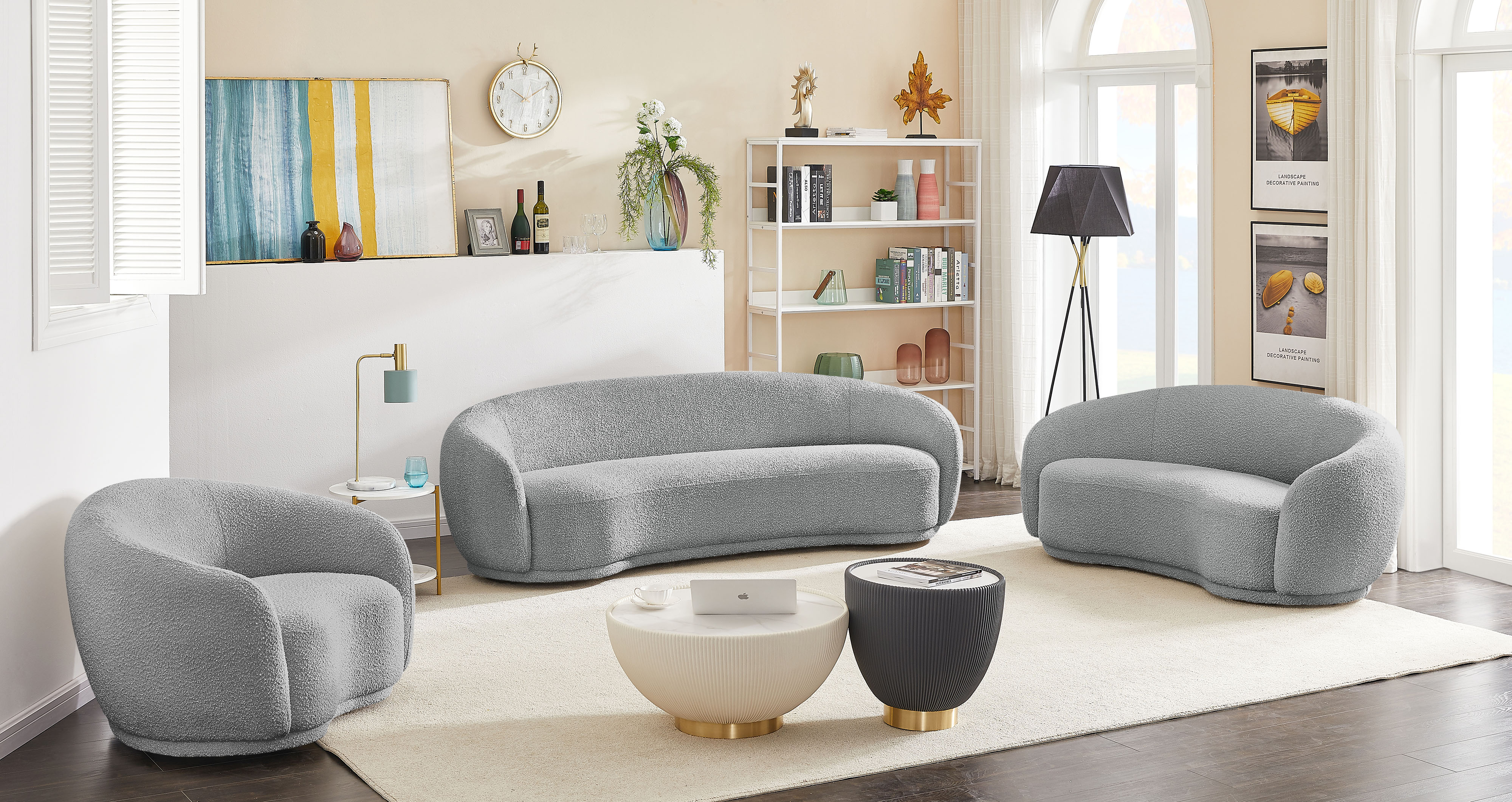 Hyde Boucle Fabric Sofa