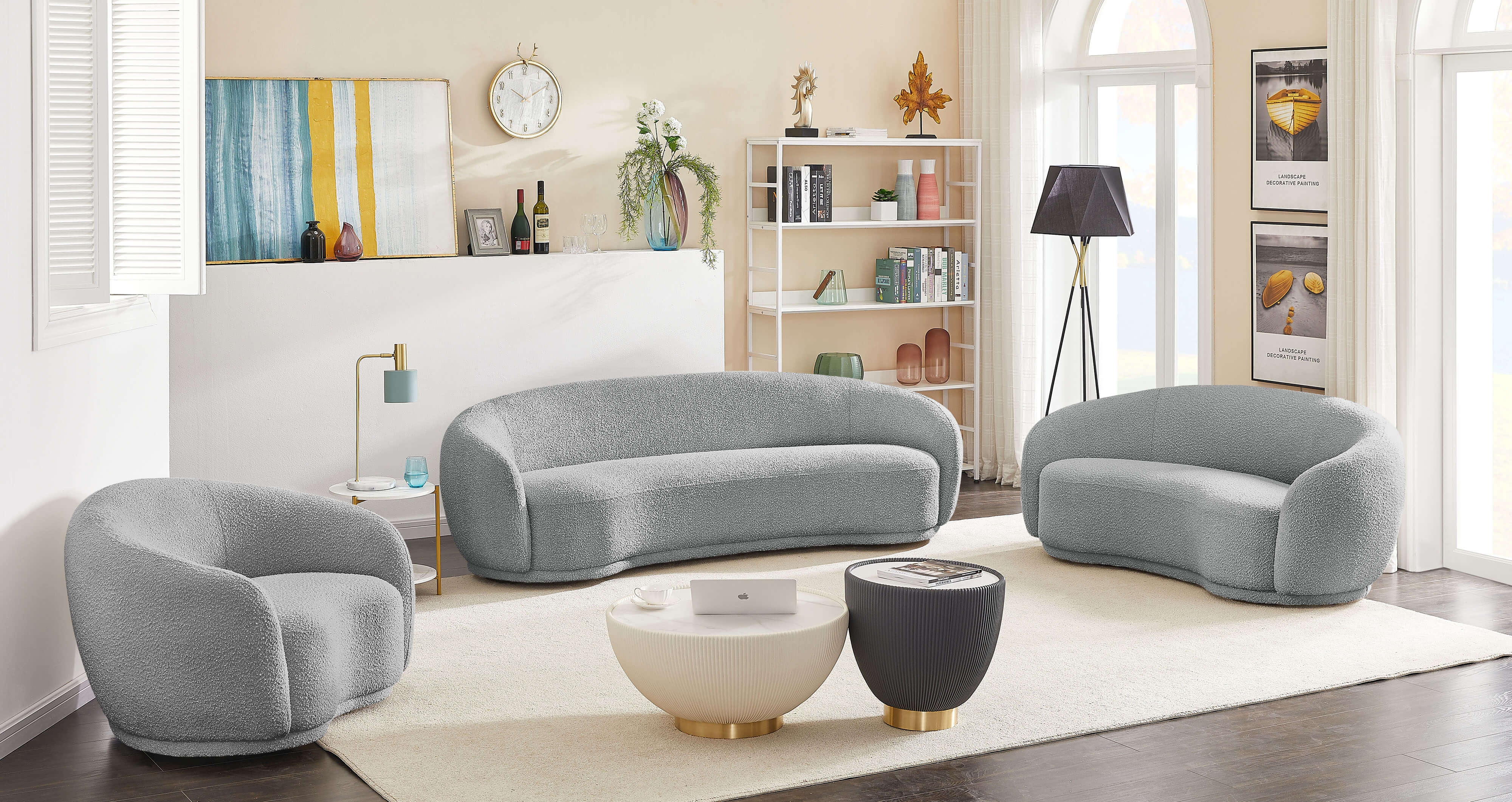 Hyde Boucle Fabric Sofa