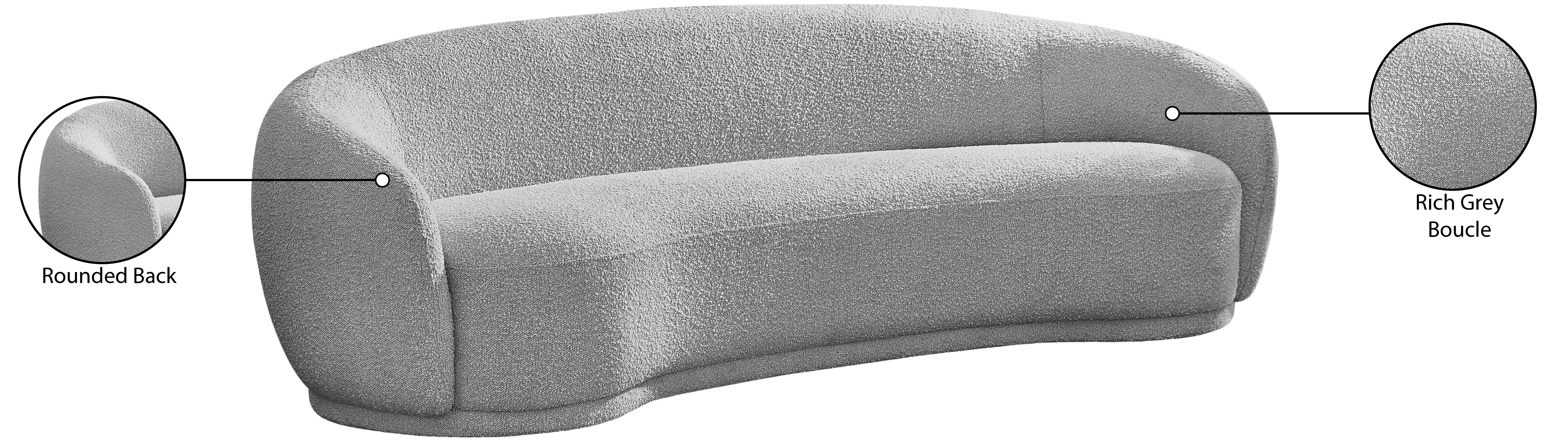 Hyde Boucle Fabric Sofa