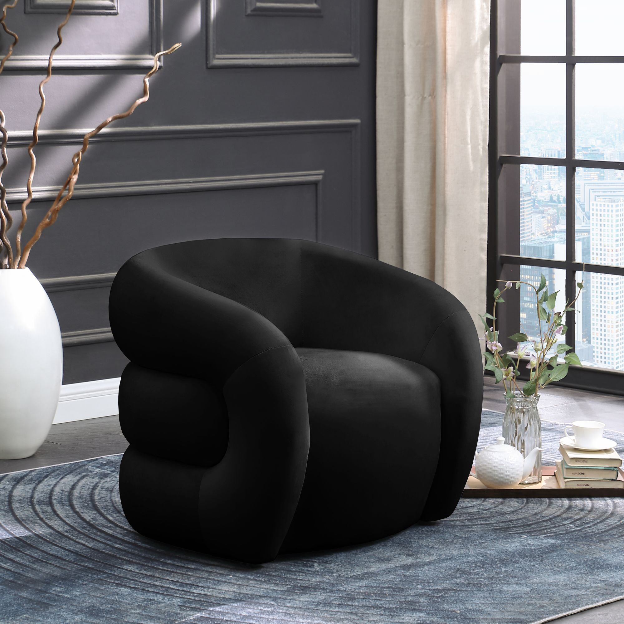 Roxbury Velvet Accent Chair