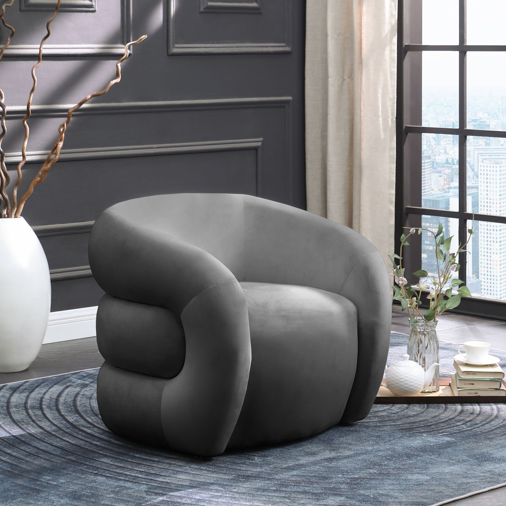 Roxbury Velvet Accent Chair