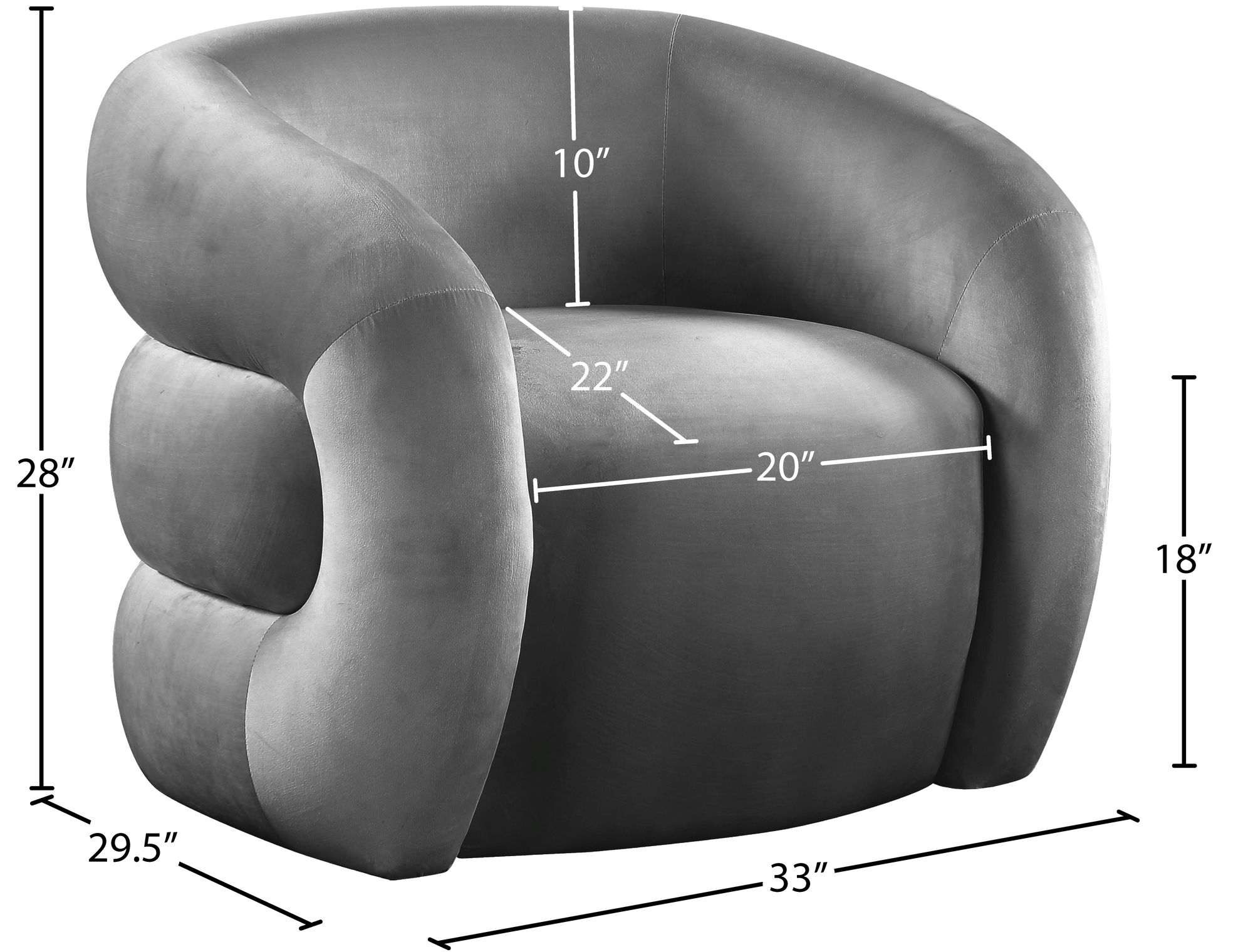 Roxbury Velvet Accent Chair