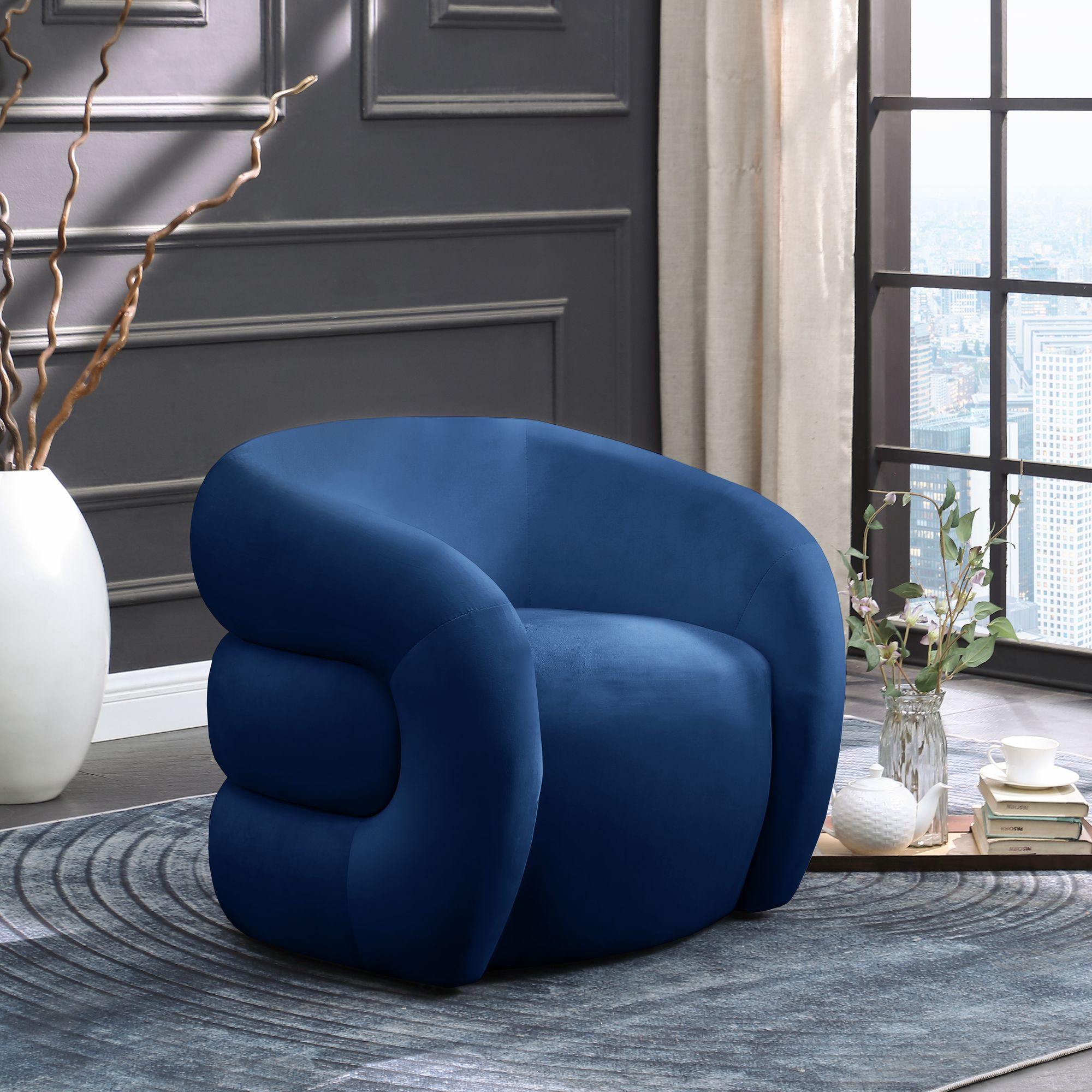 Roxbury Velvet Accent Chair