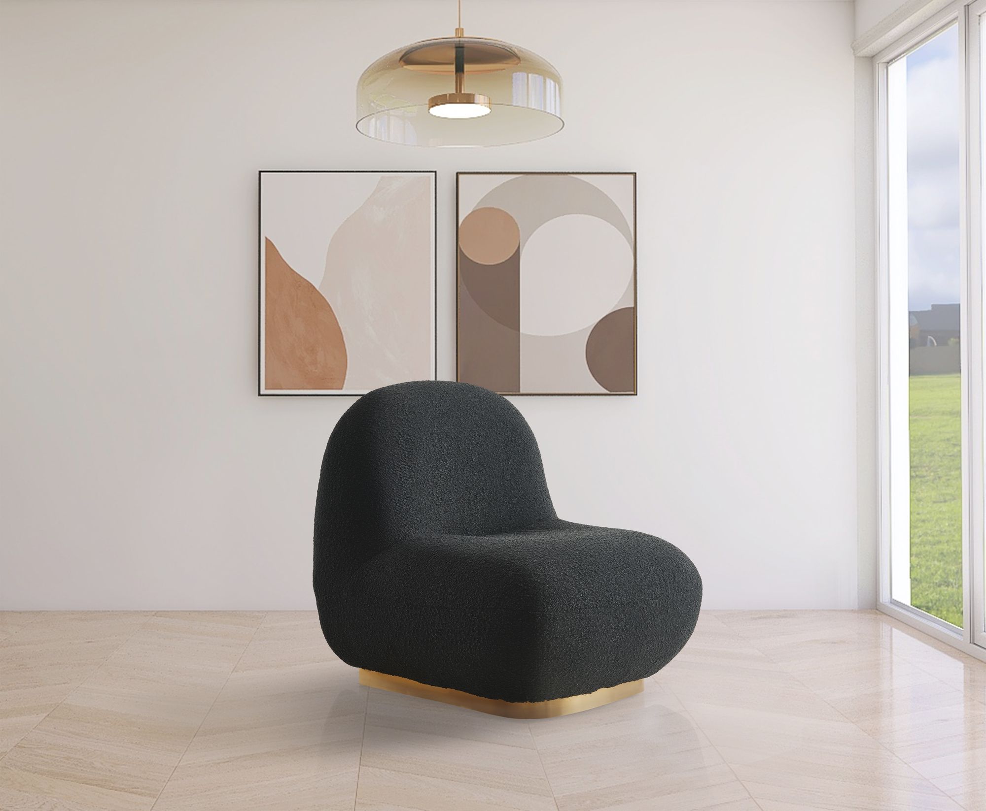 Liam Boucle Fabric Accent Chair
