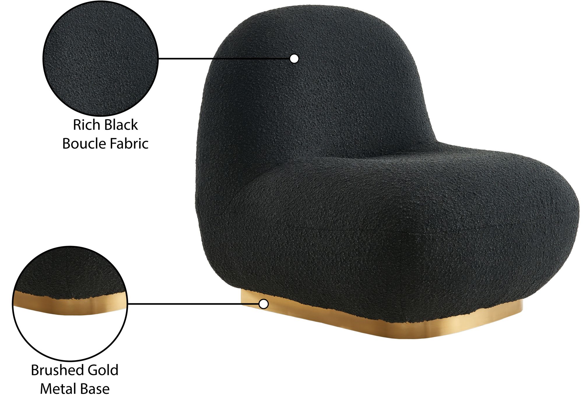 Liam Boucle Fabric Accent Chair