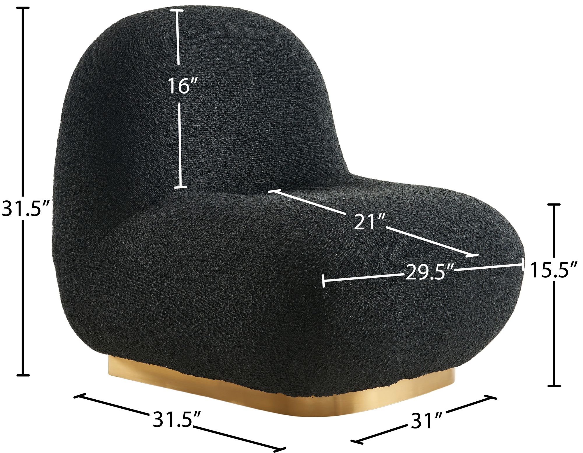 Liam Boucle Fabric Accent Chair