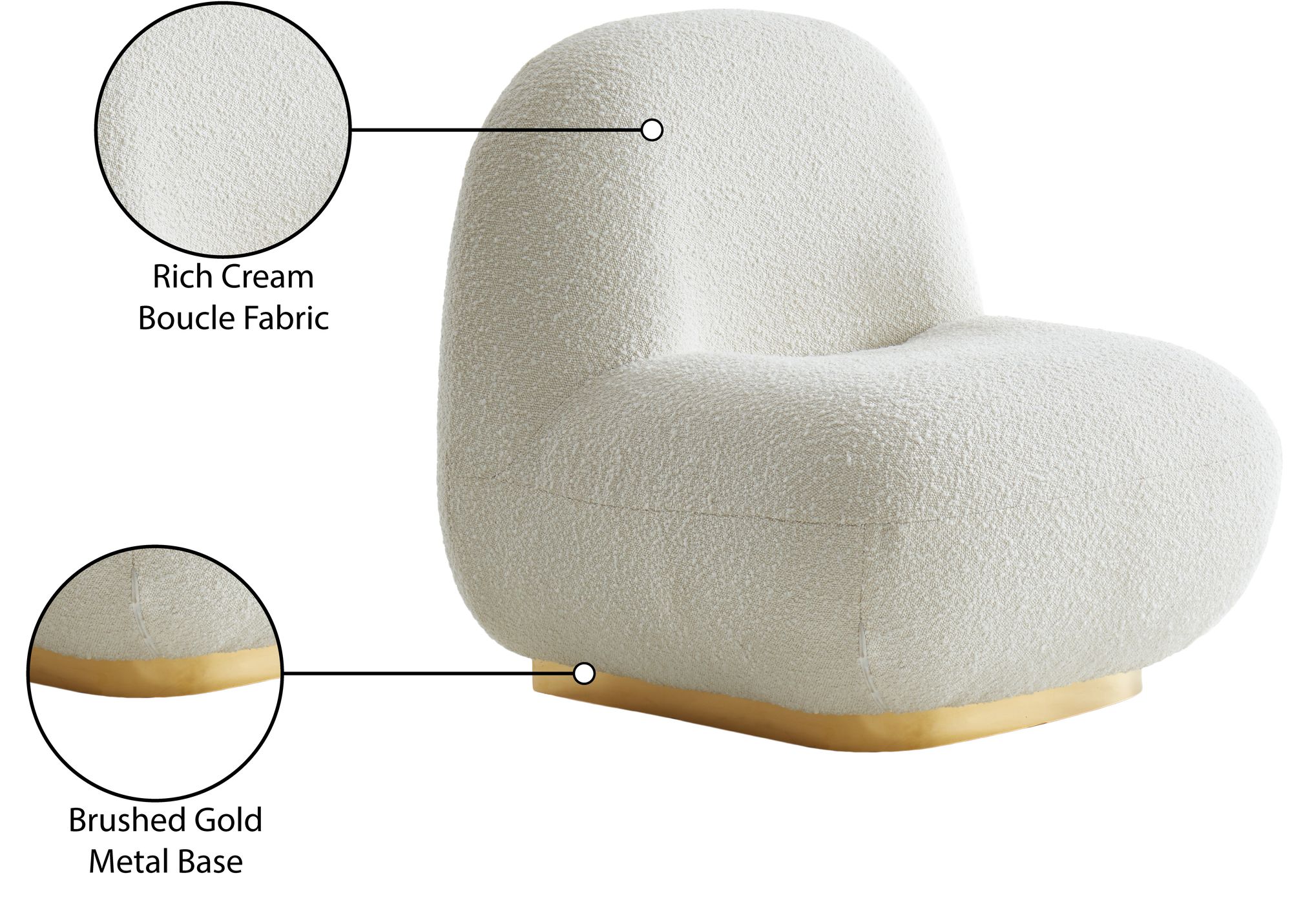 Liam Boucle Fabric Accent Chair