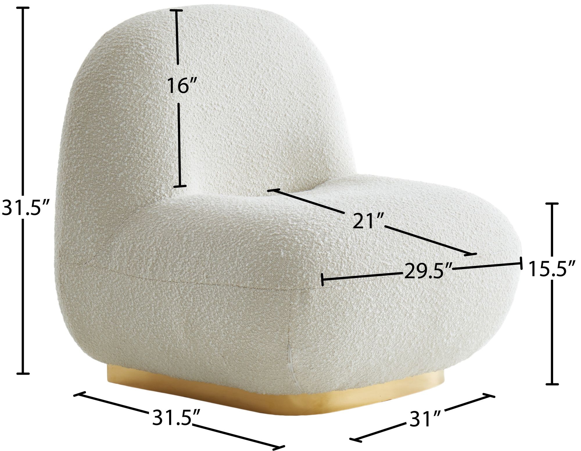 Liam Boucle Fabric Accent Chair