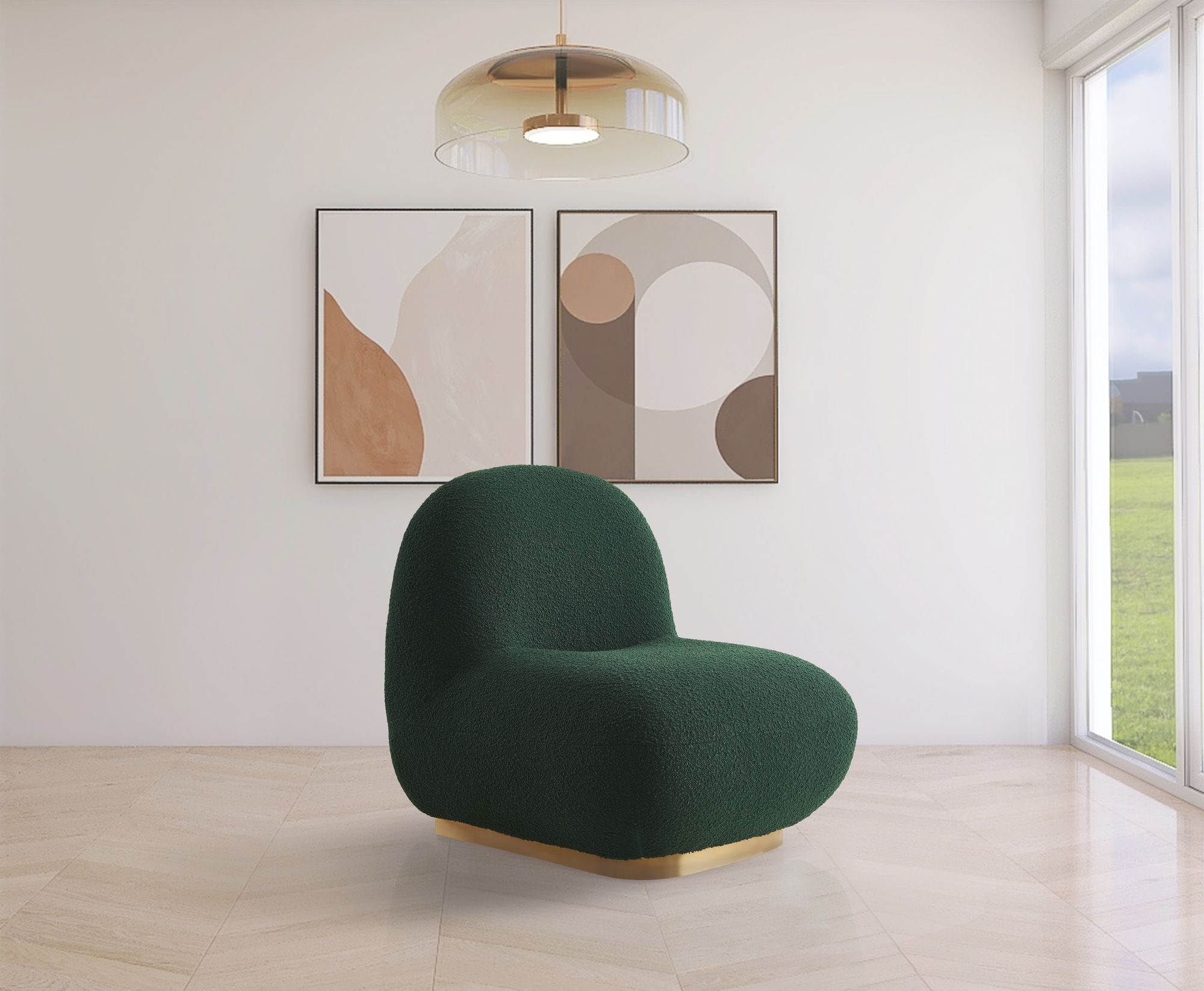 Liam Boucle Fabric Accent Chair