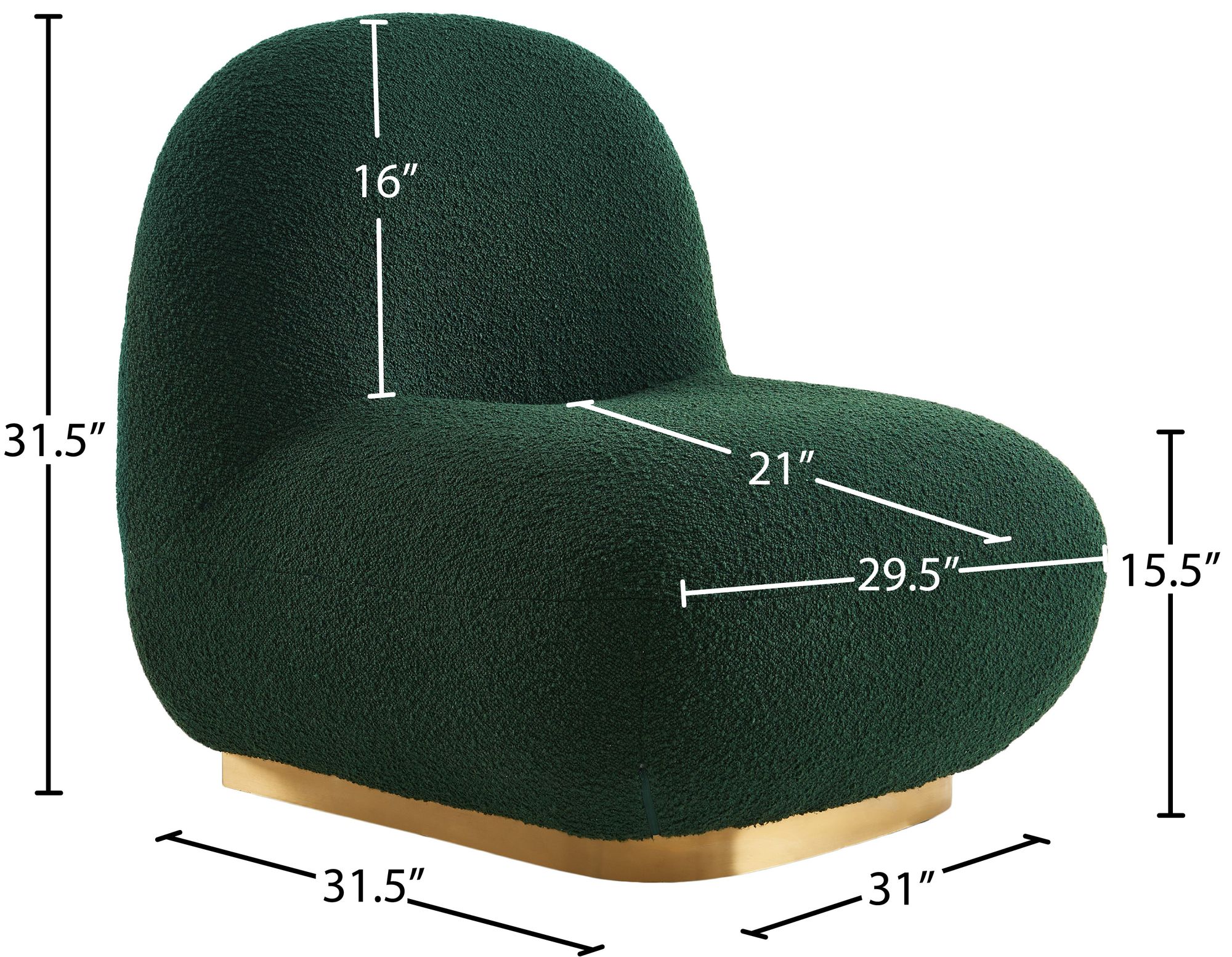 Liam Boucle Fabric Accent Chair