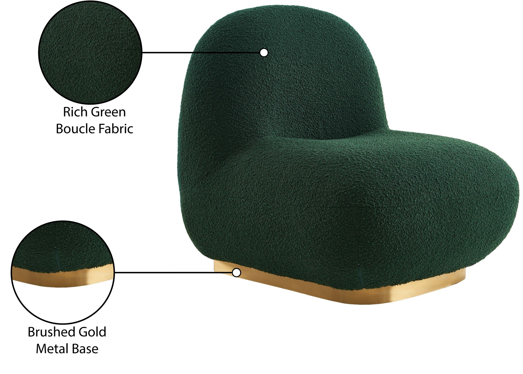 Liam Boucle Fabric Accent Chair