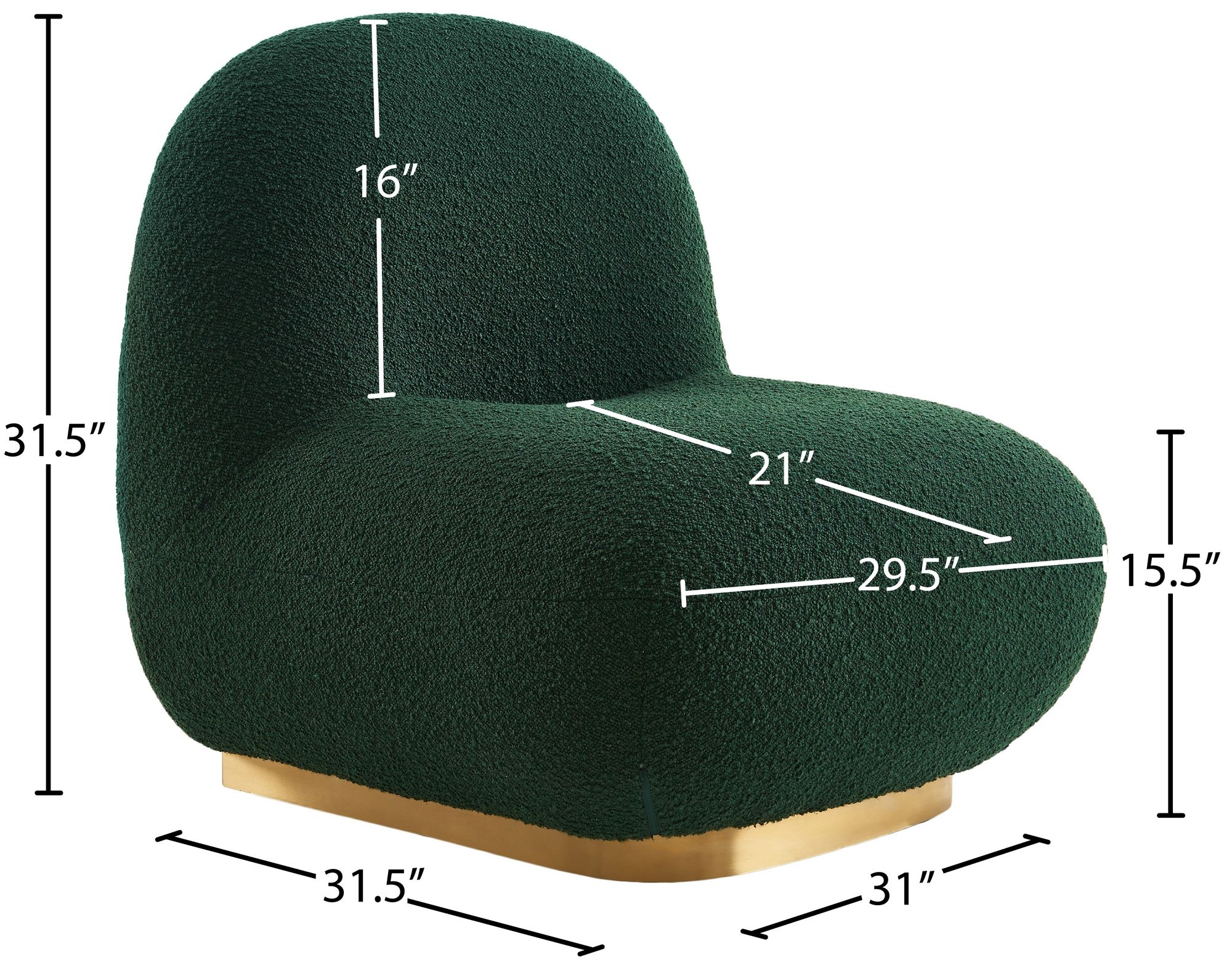 Liam Boucle Fabric Accent Chair