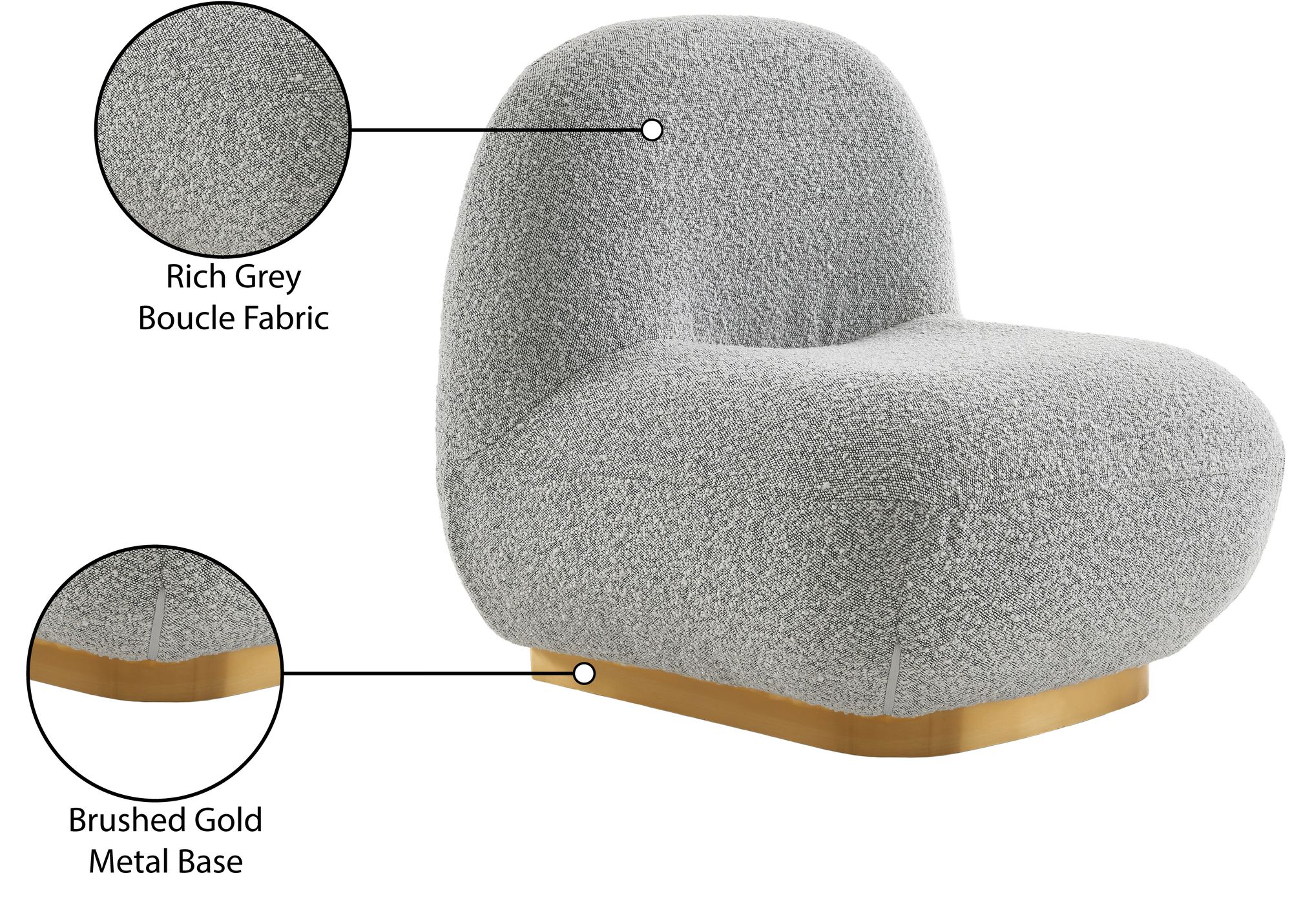 Liam Boucle Fabric Accent Chair