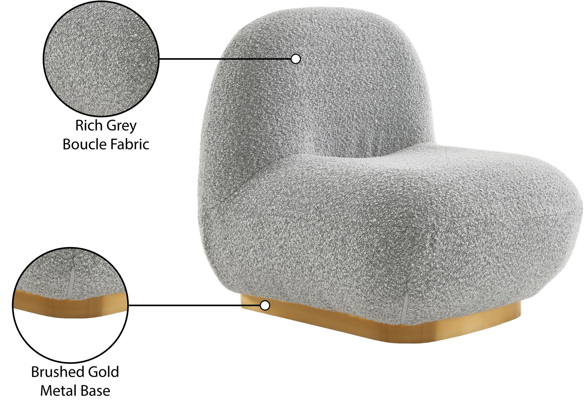Liam Boucle Fabric Accent Chair
