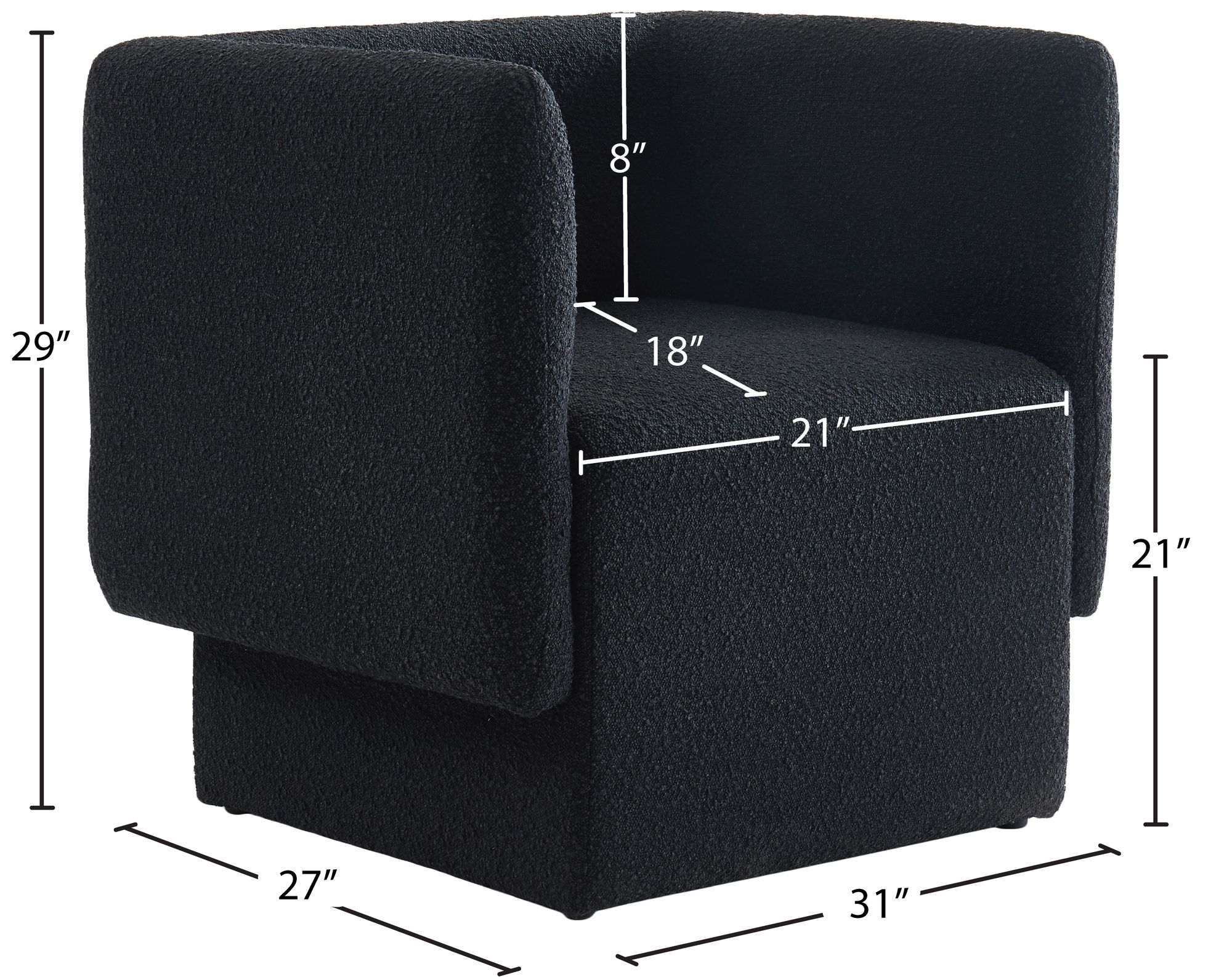Vera Boucle Fabric Accent Chair