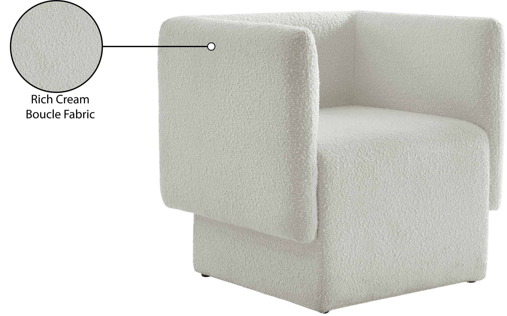 Vera Boucle Fabric Accent Chair