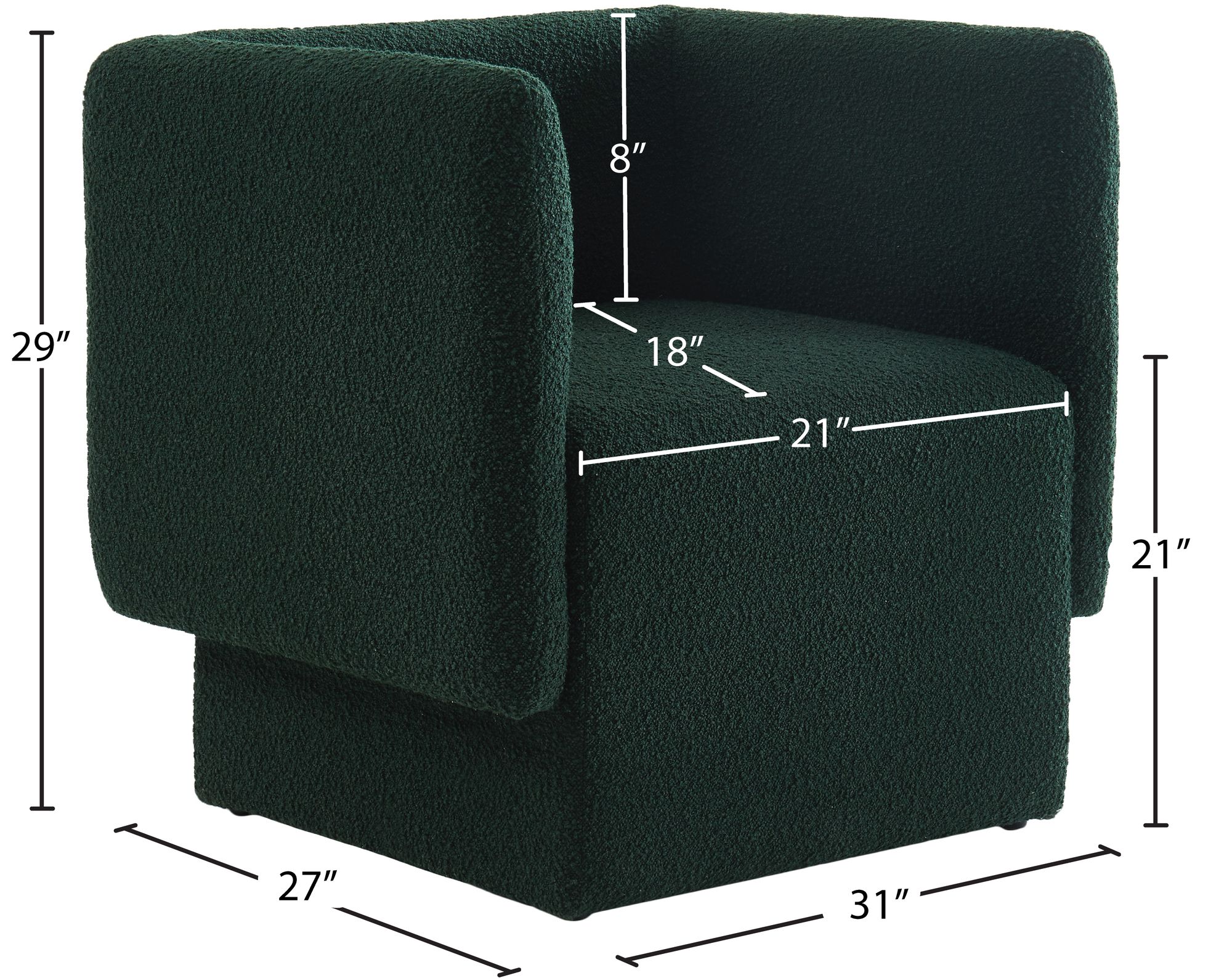 Vera Boucle Fabric Accent Chair