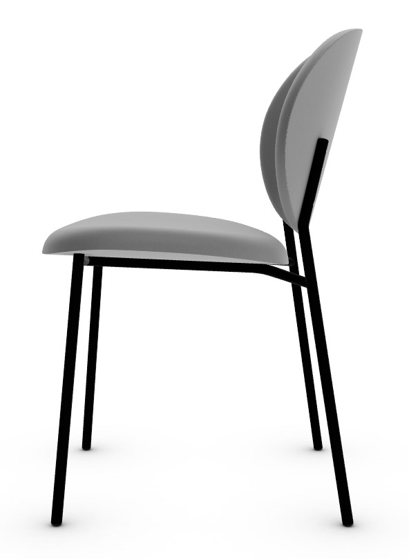 Ines Venice Fabric/Metal Dining Chair