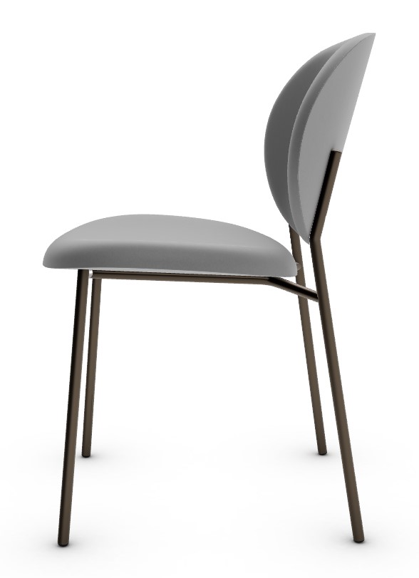 Ines Venice Fabric/Metal Dining Chair