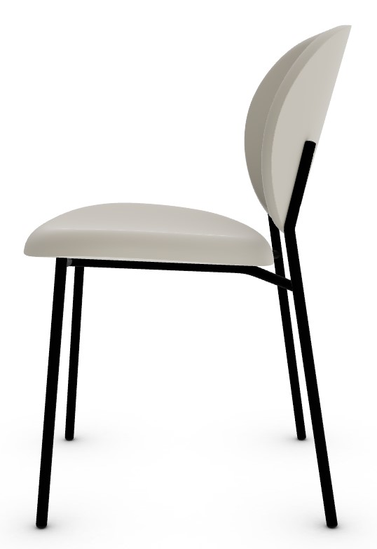 Ines Venice Fabric/Metal Dining Chair