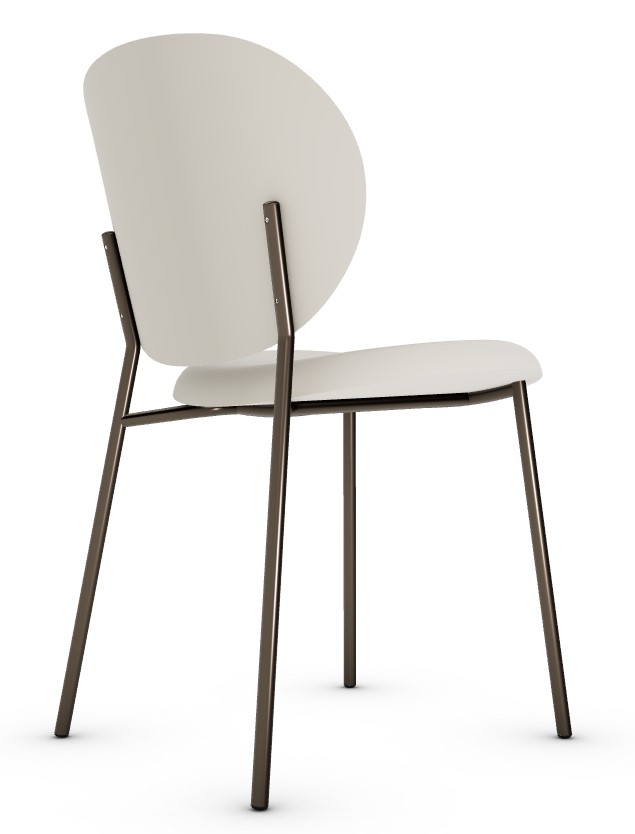 Ines Venice Fabric/Metal Dining Chair