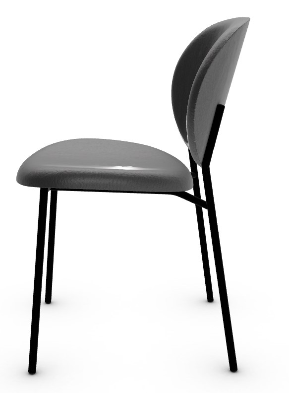 Ines Vintage Leatherette/Metal Dining Chair