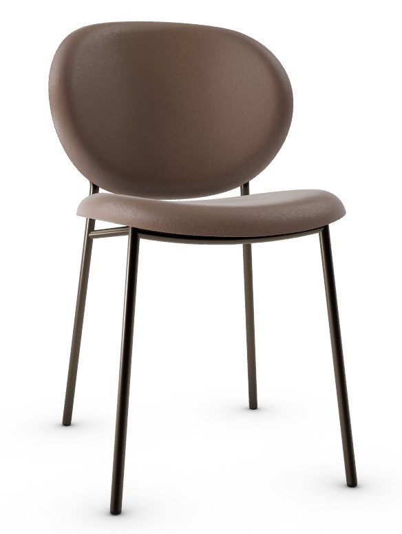 Ines Vintage Leatherette/Metal Dining Chair
